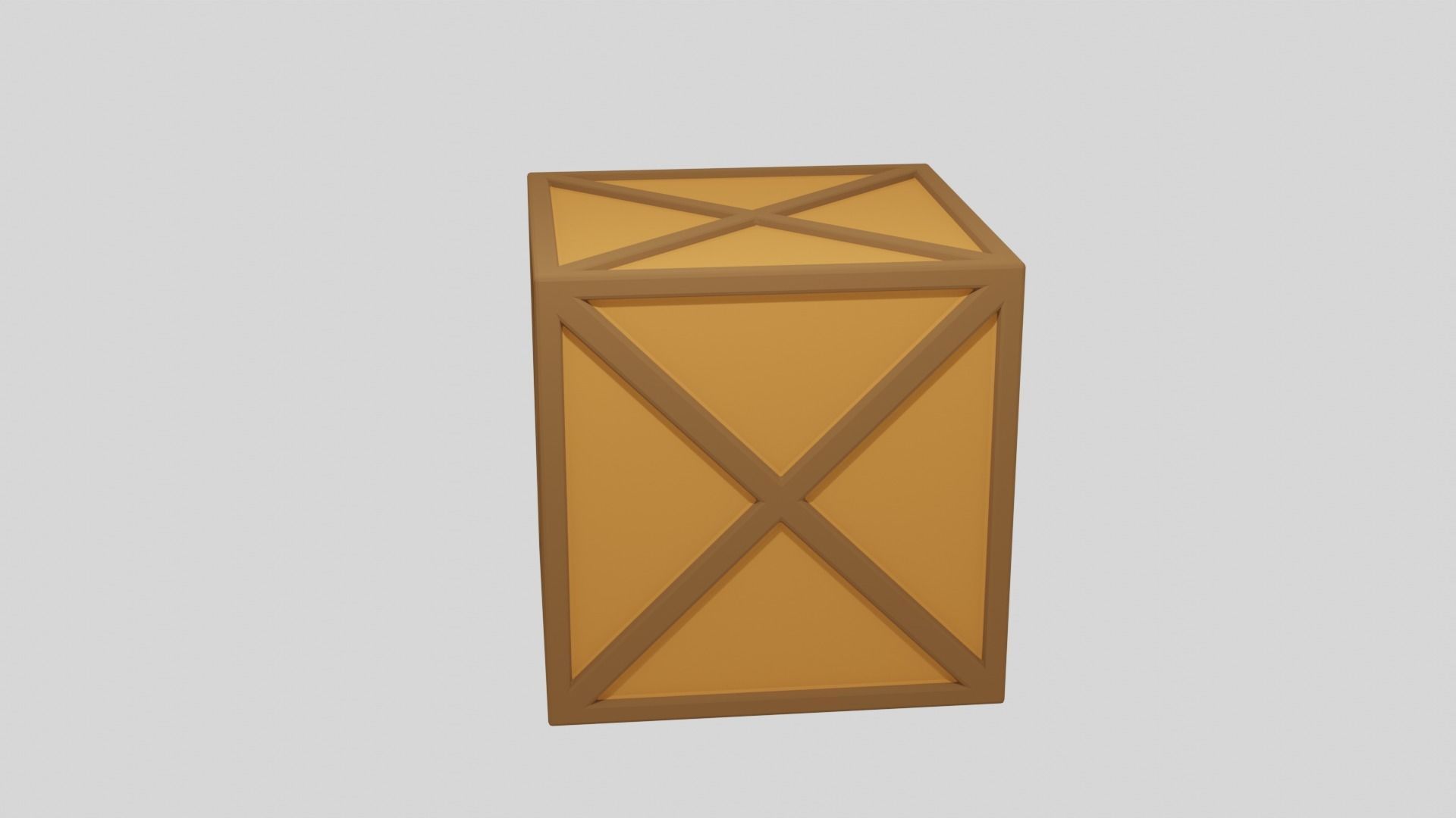 Caja de madera Free low-poly 3D model_6