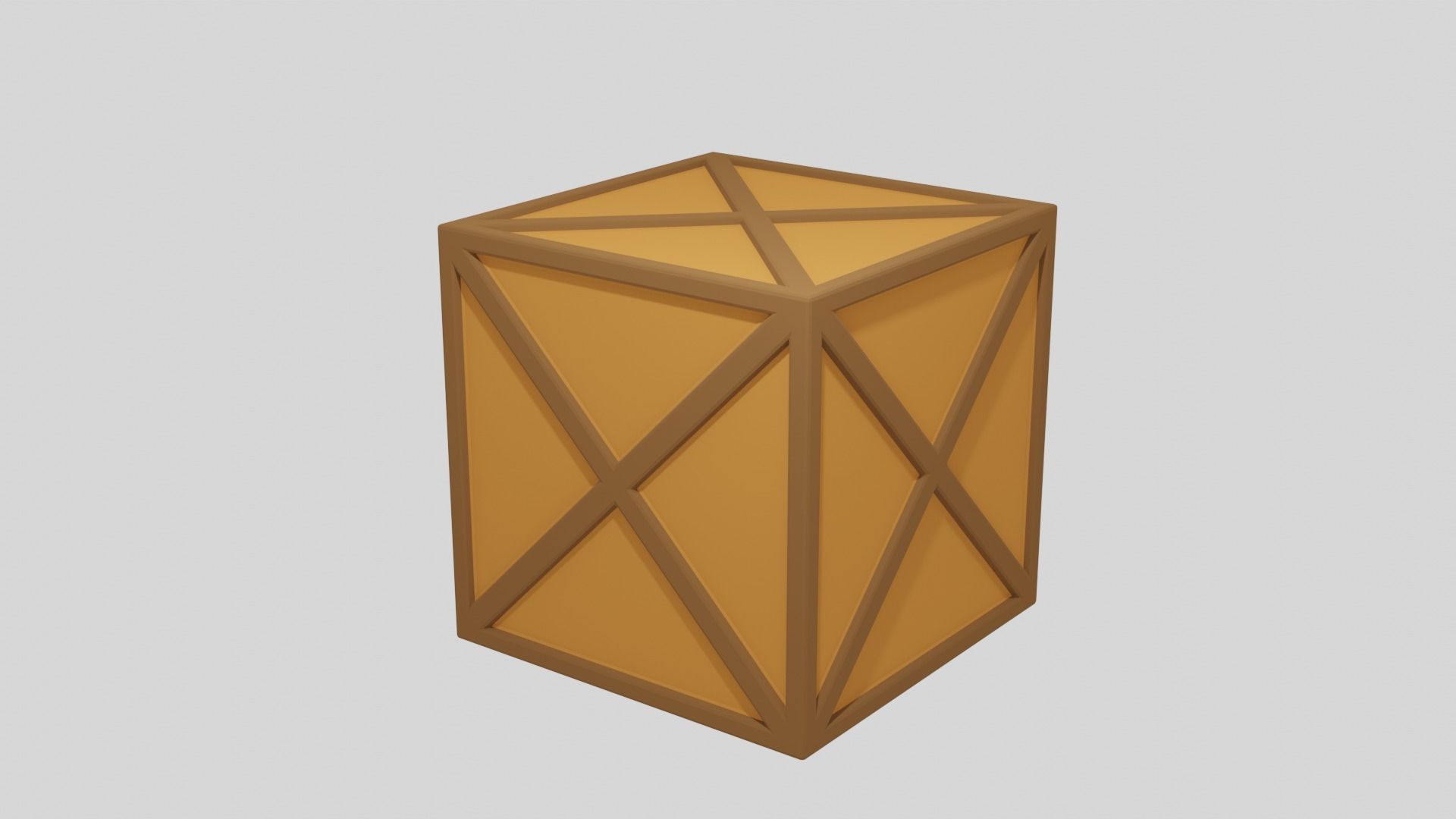 Caja de madera Free low-poly 3D model_1