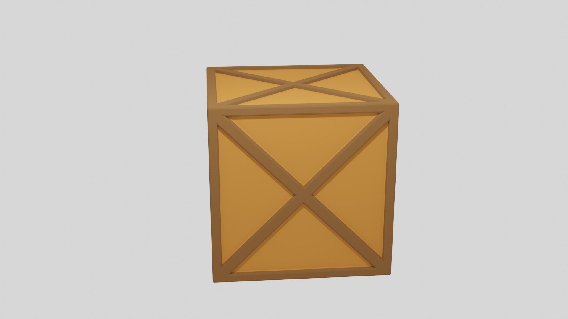 Caja de madera Free low-poly 3D model_8