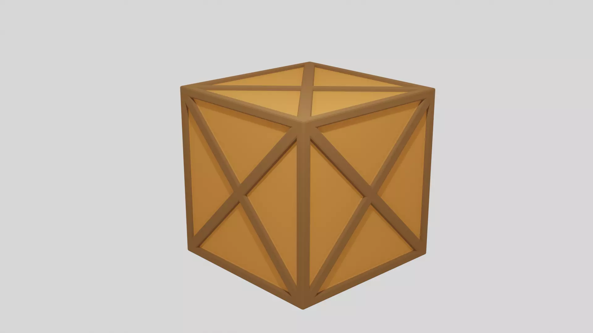 Caja de madera Free low-poly 3D model_0