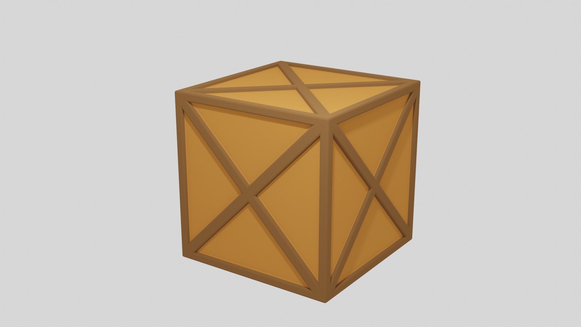 Caja de madera Free low-poly 3D model_7