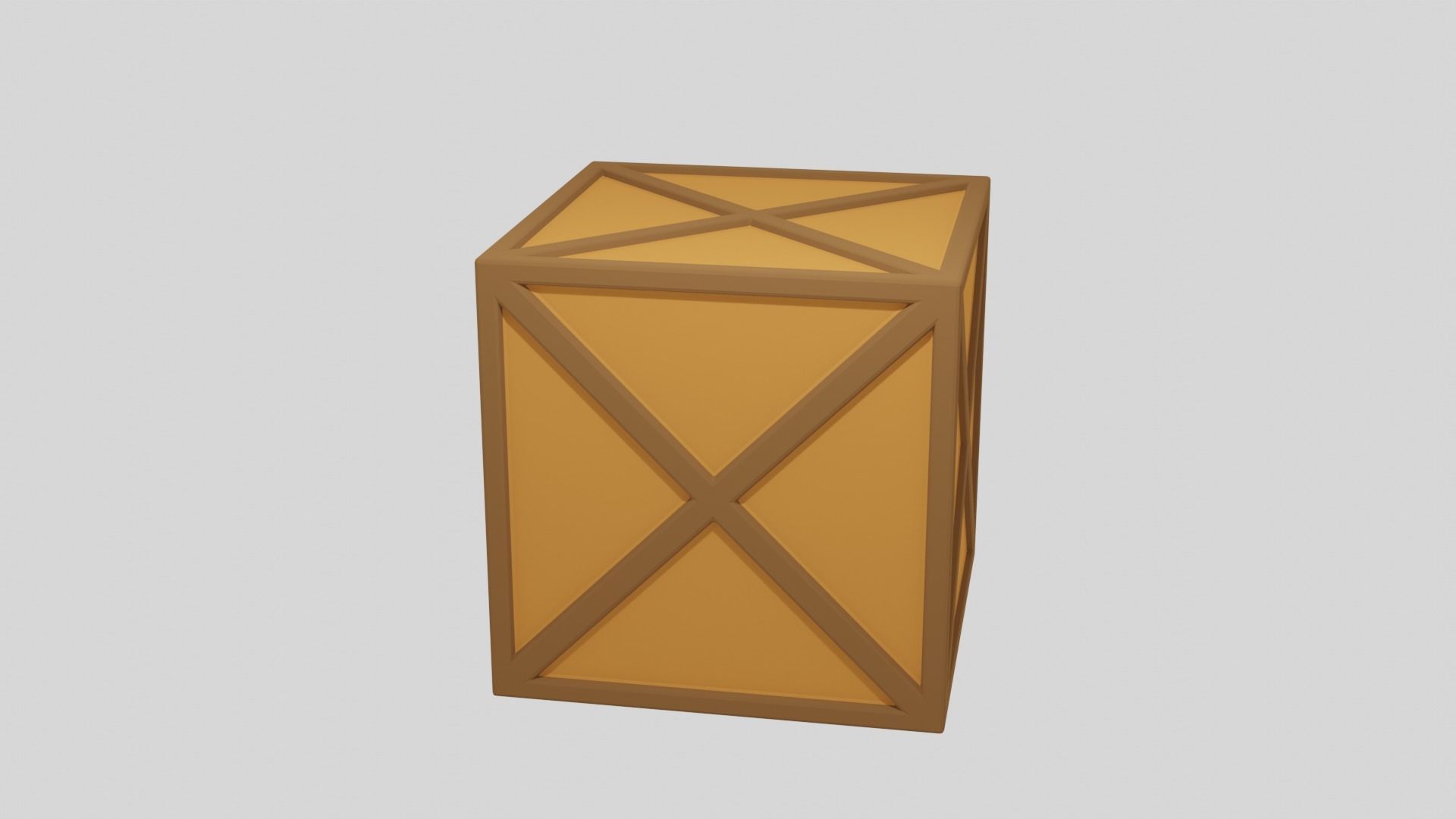 Caja de madera Free low-poly 3D model_4