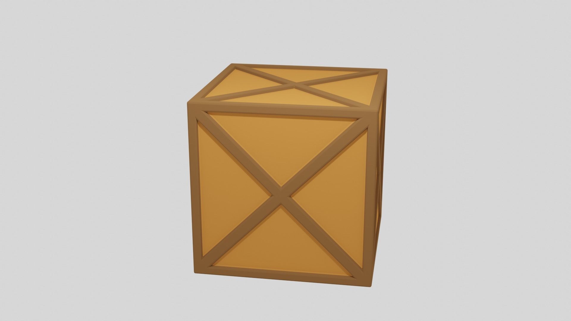 Caja de madera Free low-poly 3D model_2