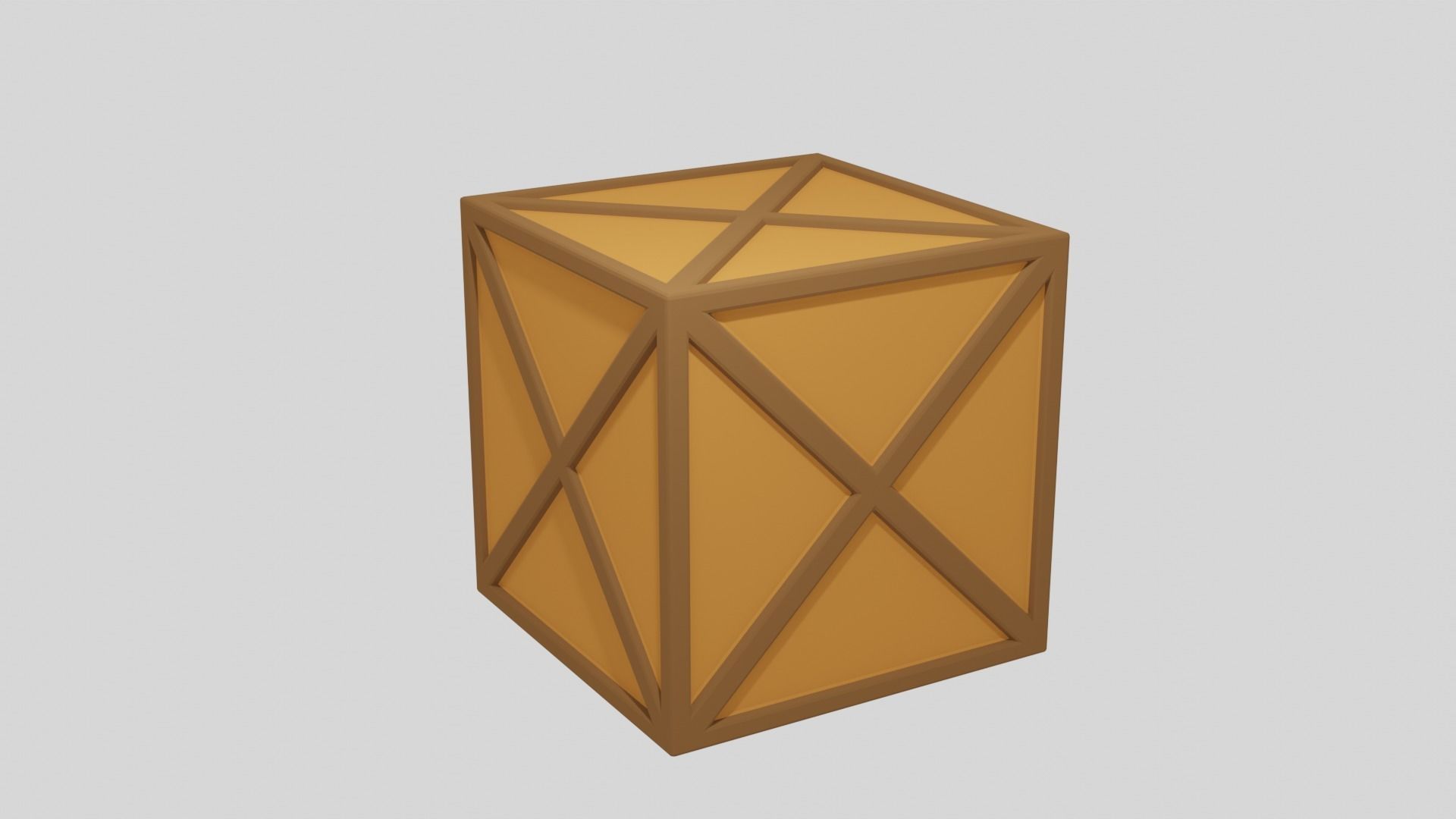 Caja de madera Free low-poly 3D model_3