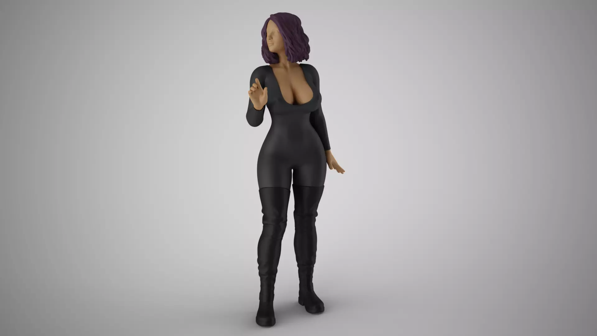 Girl Pay Attention To Sound 3D print model