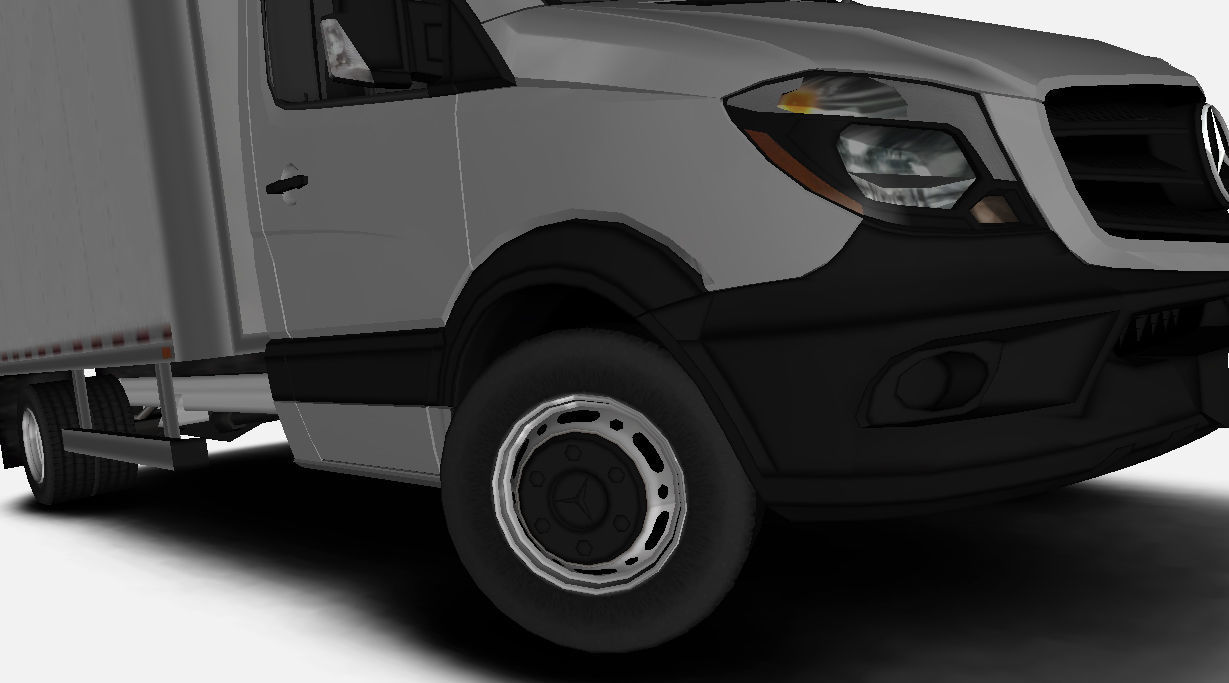 Dually Wheels Pack for Mercedes Sprinter Low-poly 3D model_1