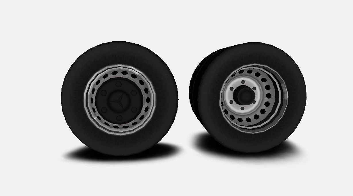 Dually Wheels Pack for Mercedes Sprinter Low-poly 3D model_10