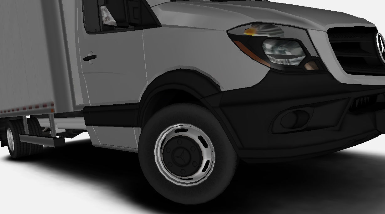 Dually Wheels Pack for Mercedes Sprinter Low-poly 3D model_2
