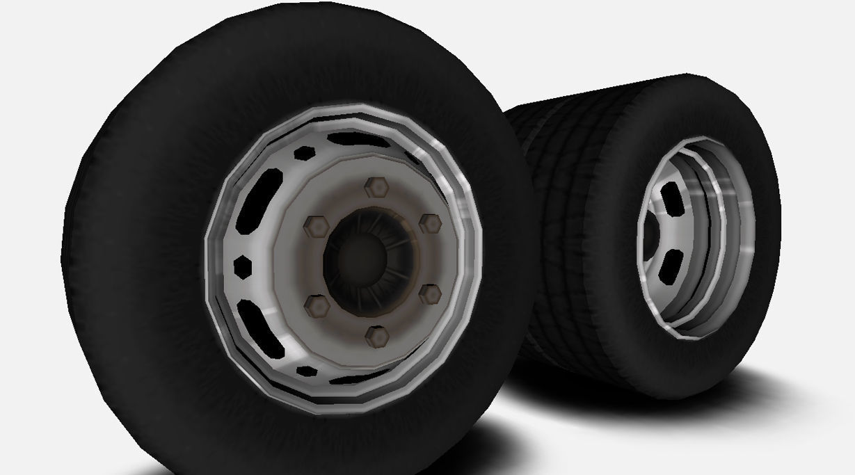 Dually Wheels Pack for Mercedes Sprinter Low-poly 3D model_11