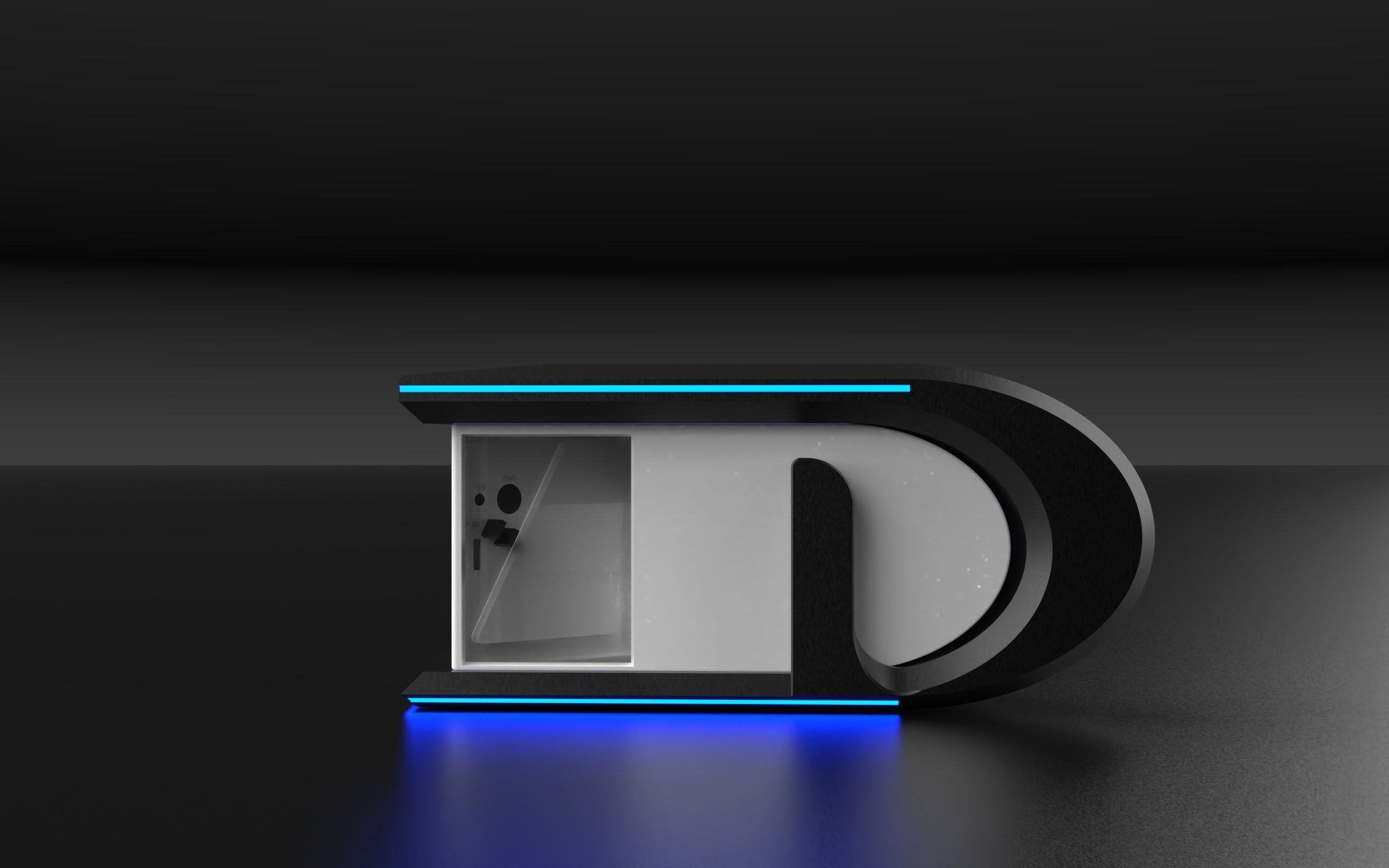 Futuristic WorkSpace 3D model_7