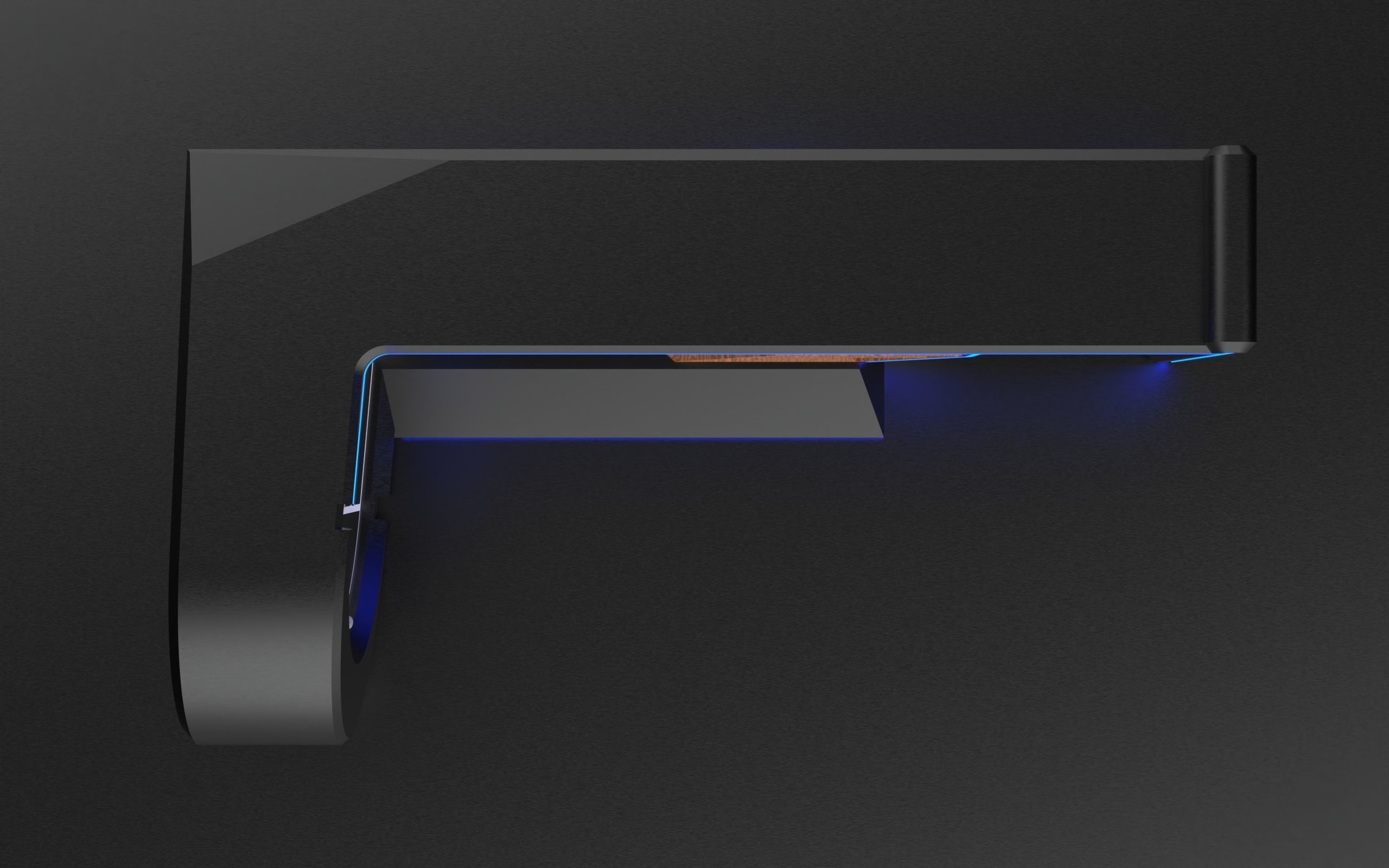 Futuristic WorkSpace 3D model_8