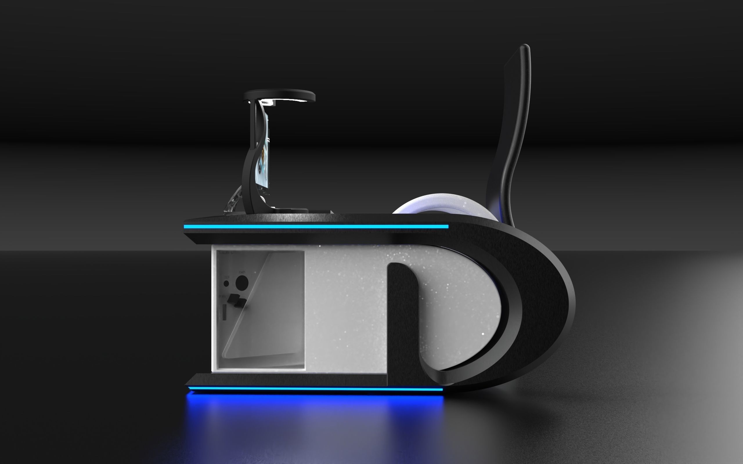 Futuristic WorkSpace 3D model_35