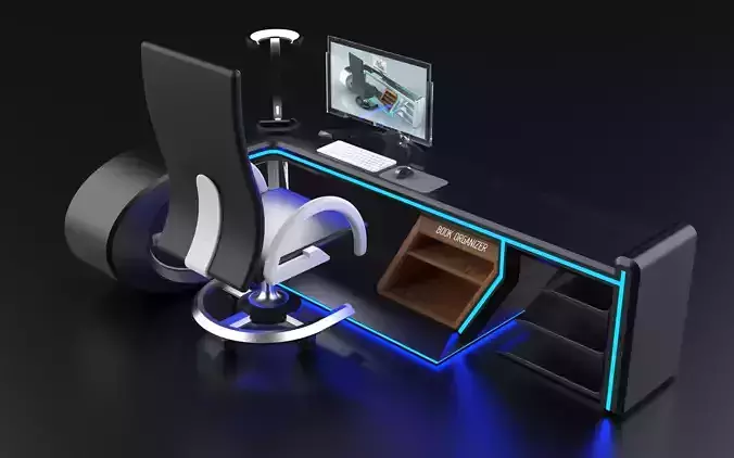 Futuristic WorkSpace 3D model