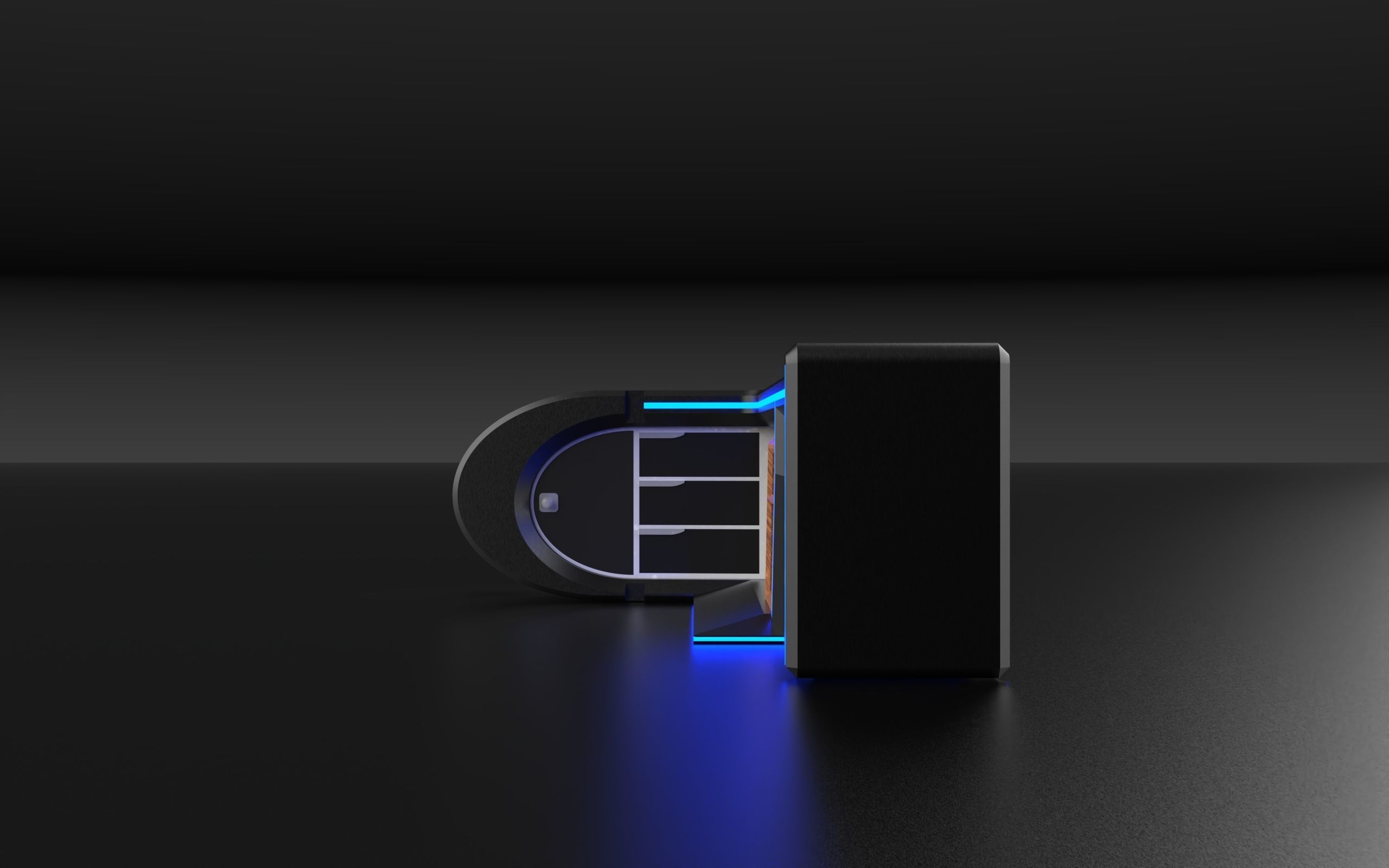 Futuristic WorkSpace 3D model_28