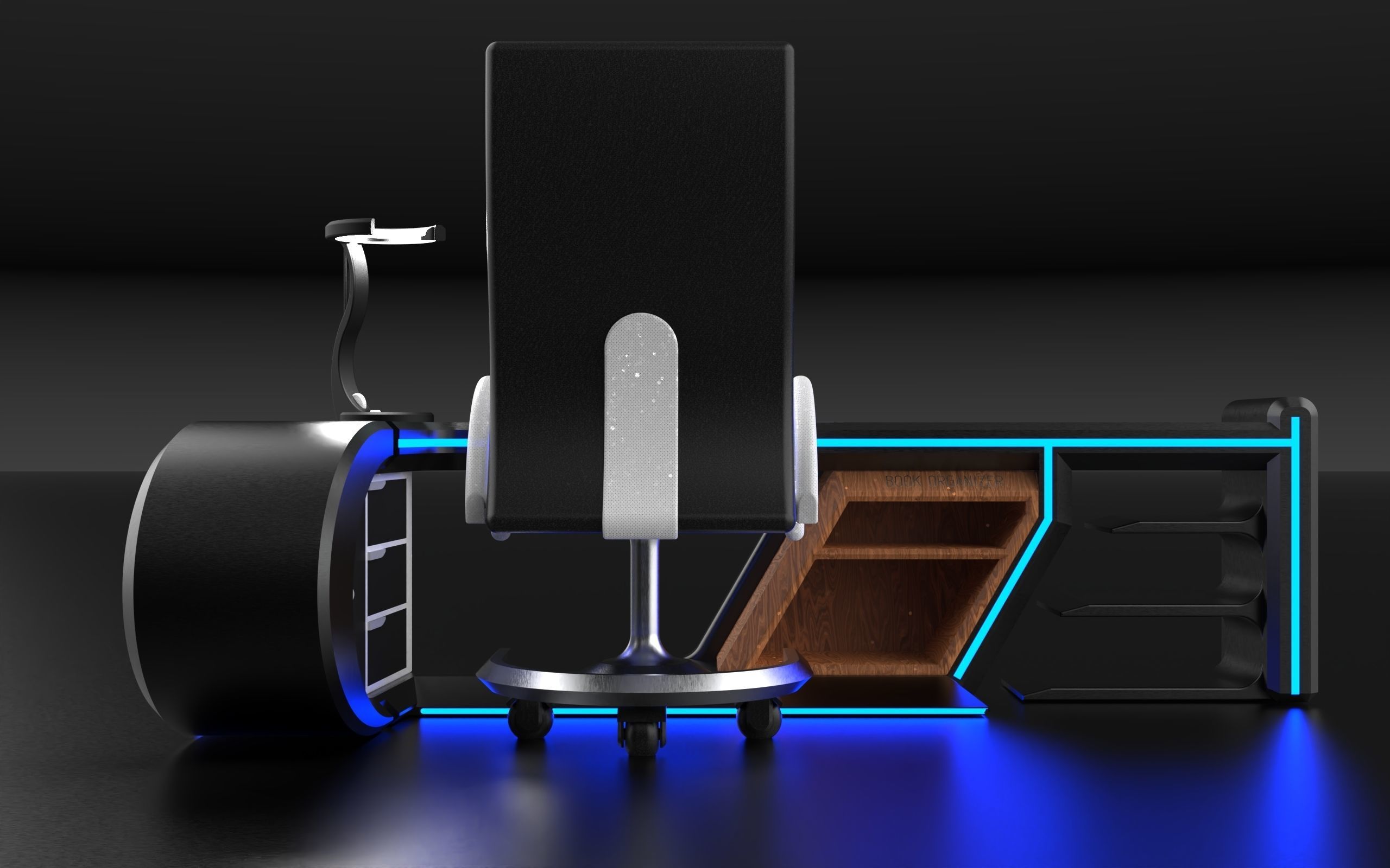 Futuristic WorkSpace 3D model_33