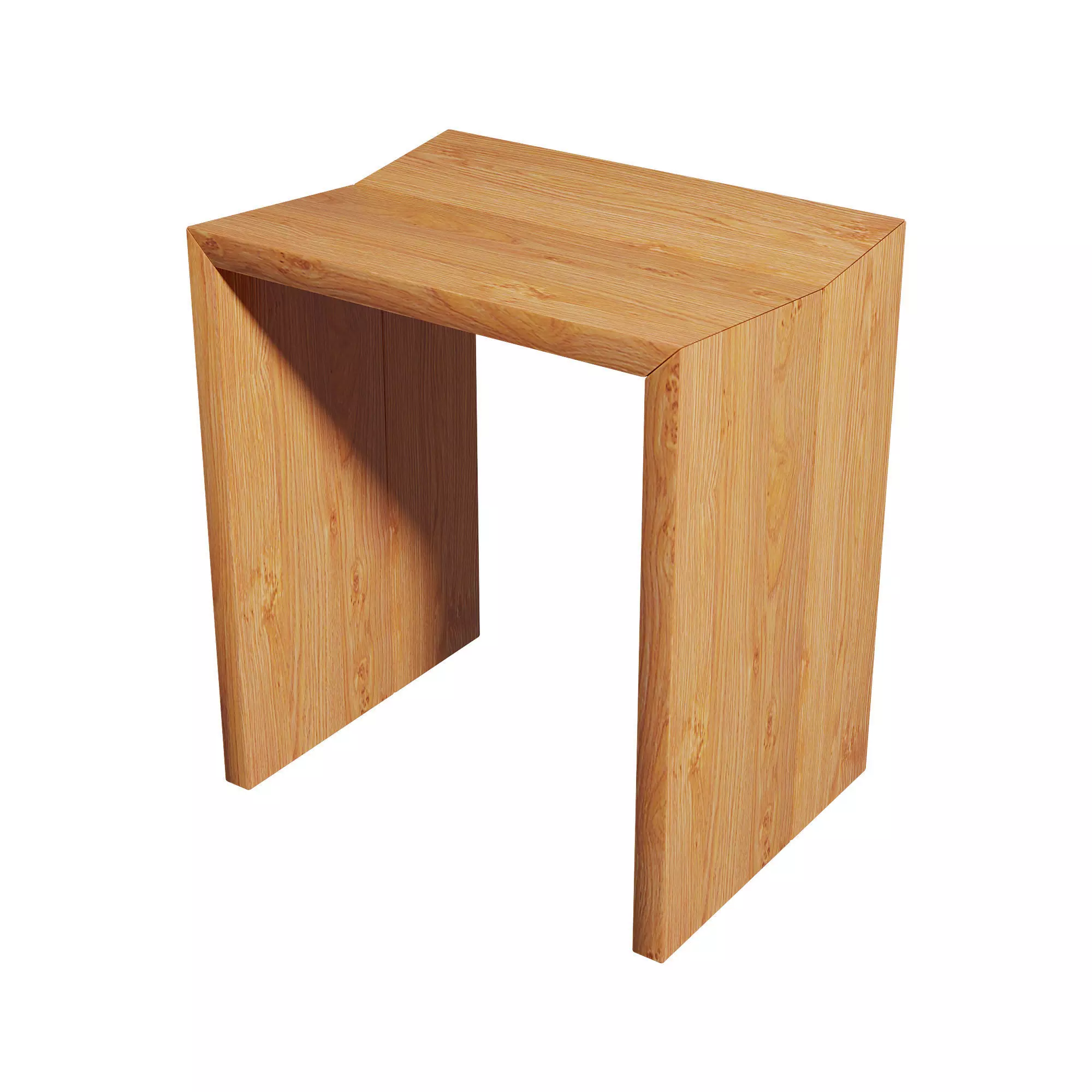 Homary Farmhouse Modern Natural Wood Backless Dining Stool Free low-poly 3D model