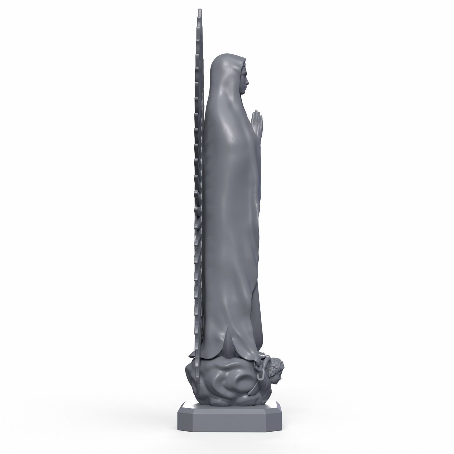 Virgin Mary of Guadalupe 3D print model_6