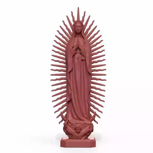 Virgin Mary of Guadalupe 3D print model