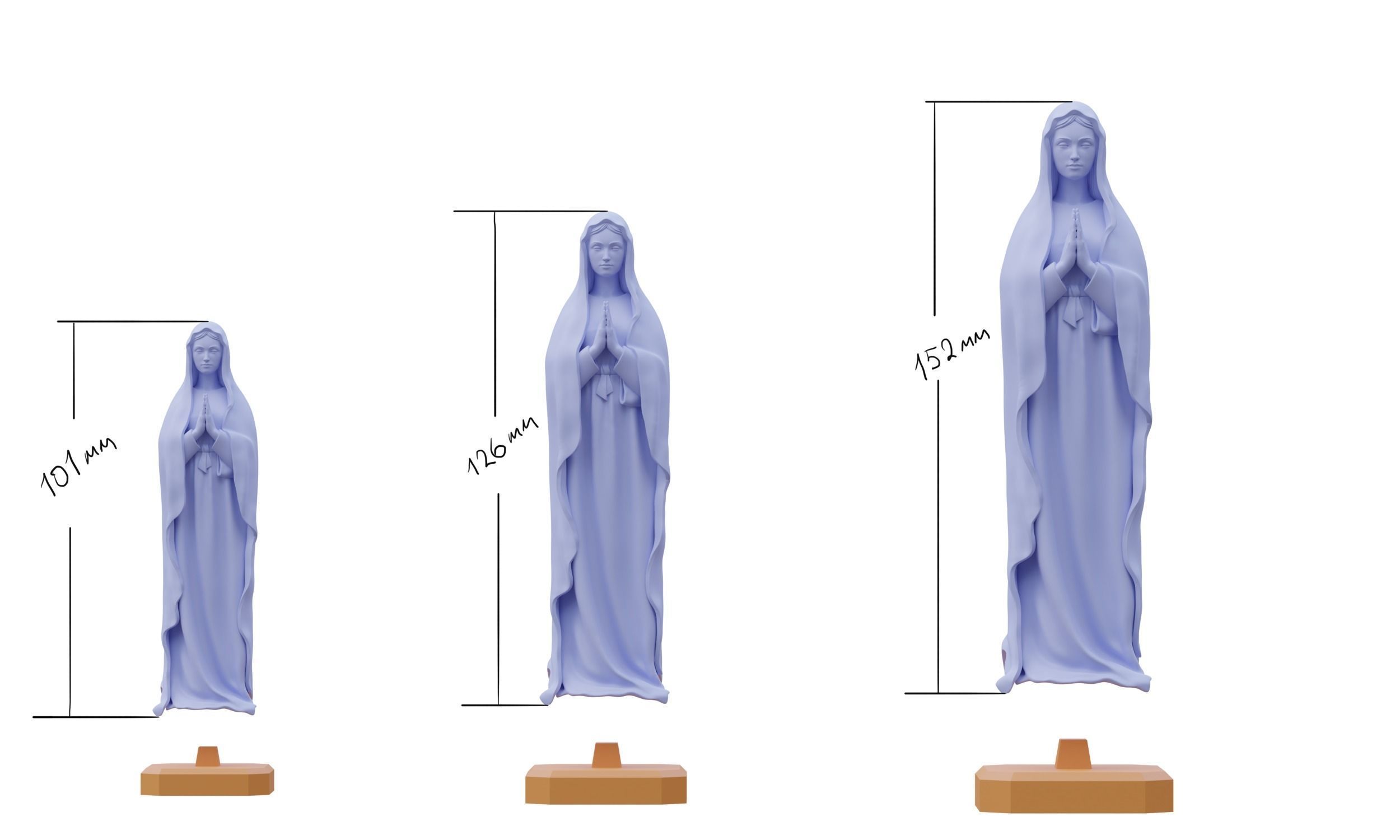 Virgin Mary of Guadalupe 3D print model_3