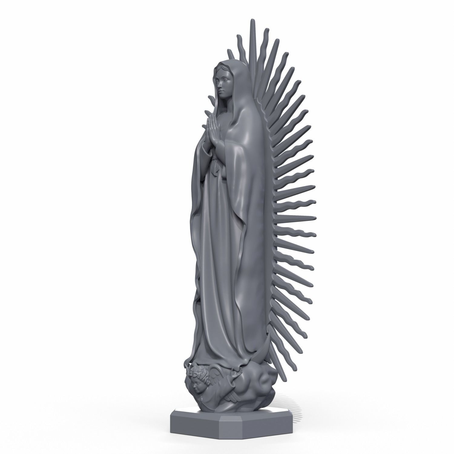 Virgin Mary of Guadalupe 3D print model_11