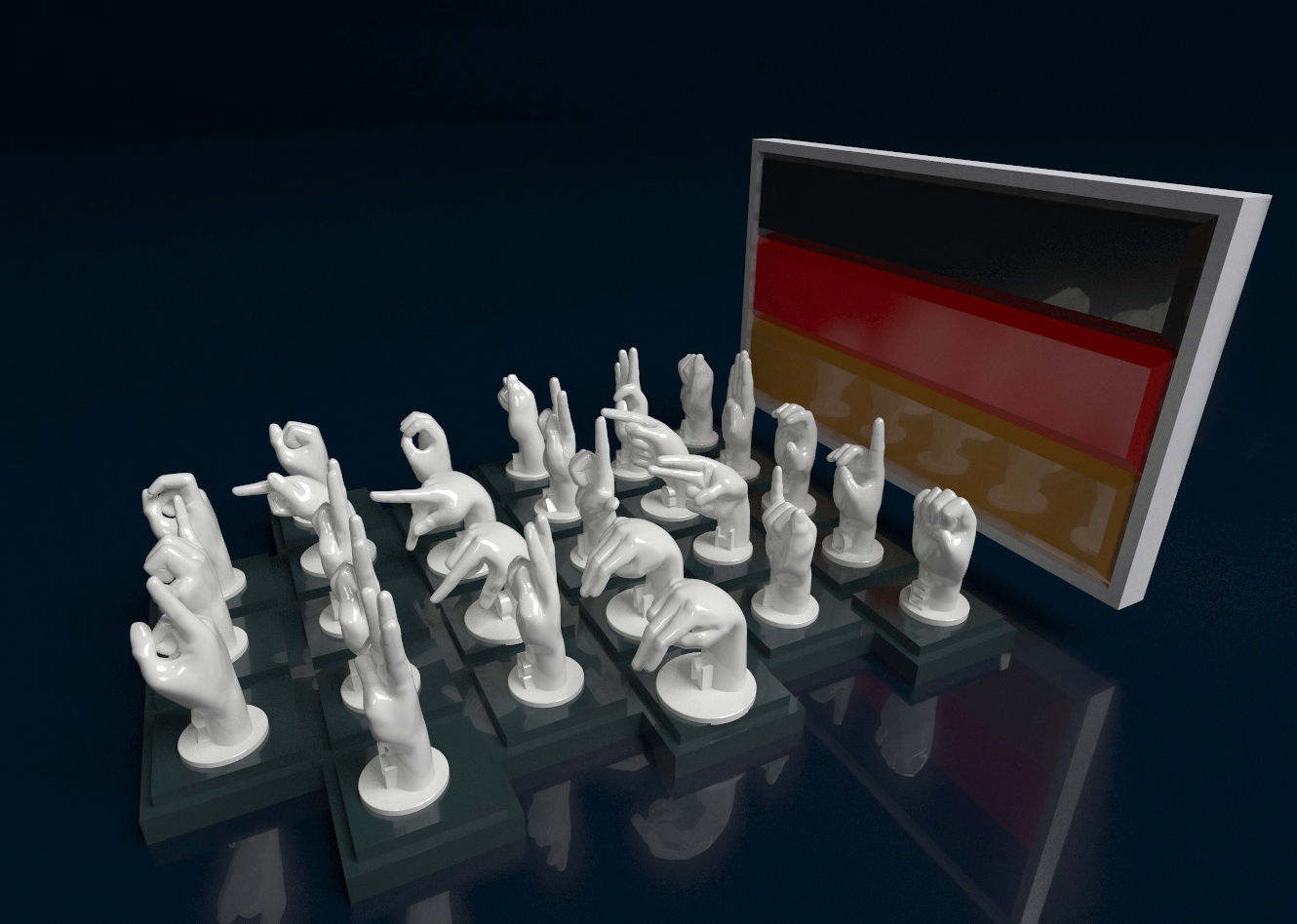 GSL alphabet 3D print model_3