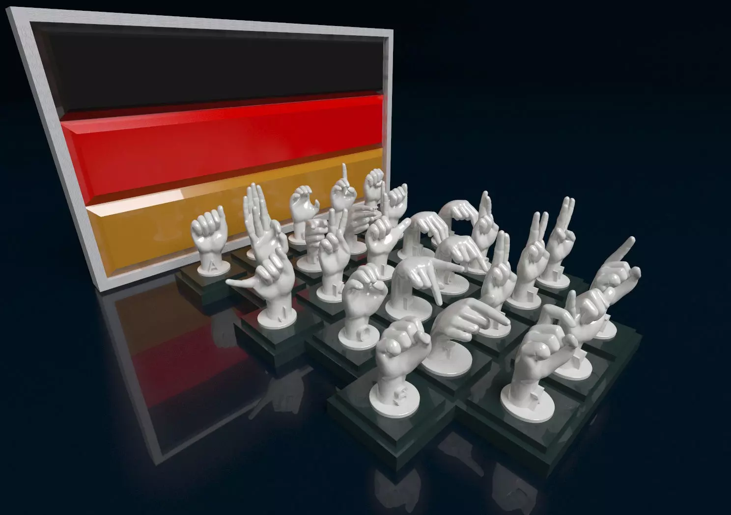 GSL alphabet 3D print model_0