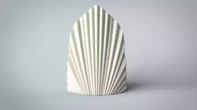 Palm Leaf Shell Candle for silicone mold 3D print model