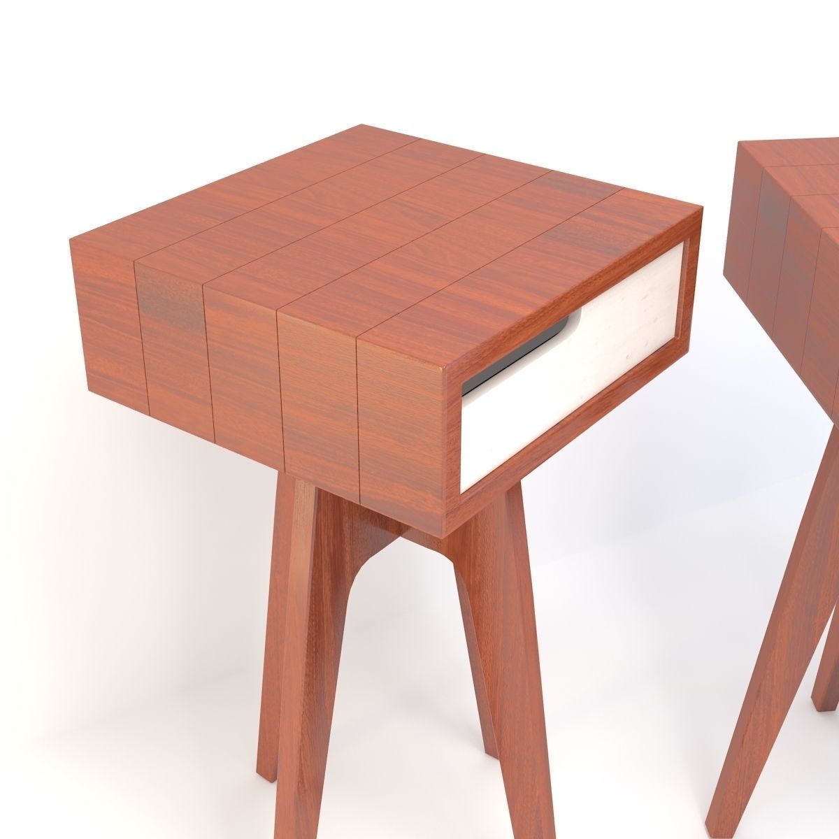 Retro Cupboard Low-poly 3D model_6