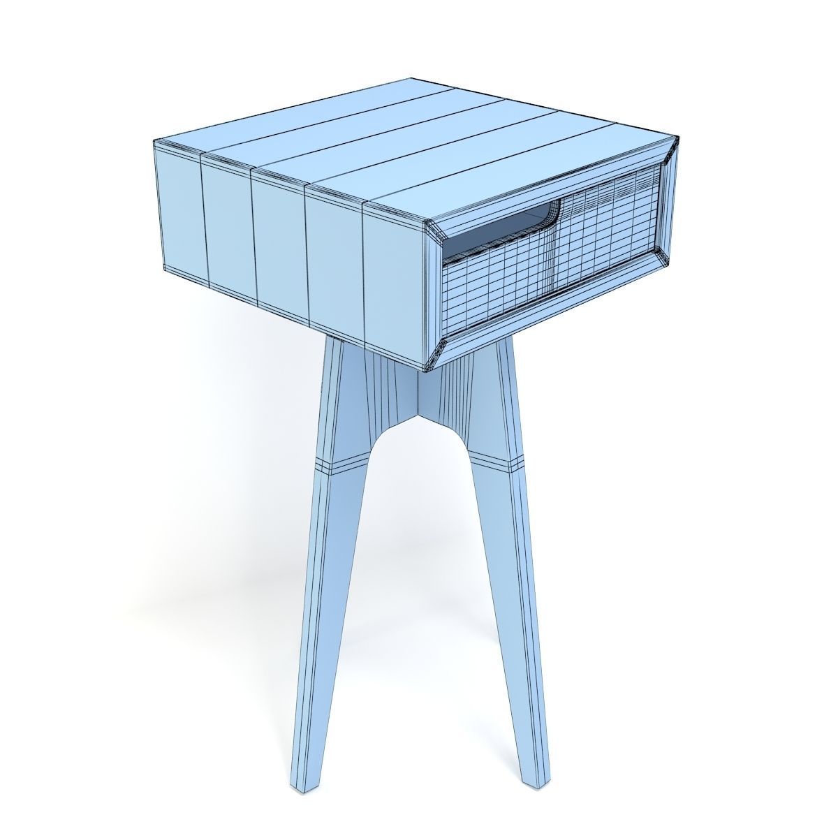 Retro Cupboard Low-poly 3D model_11