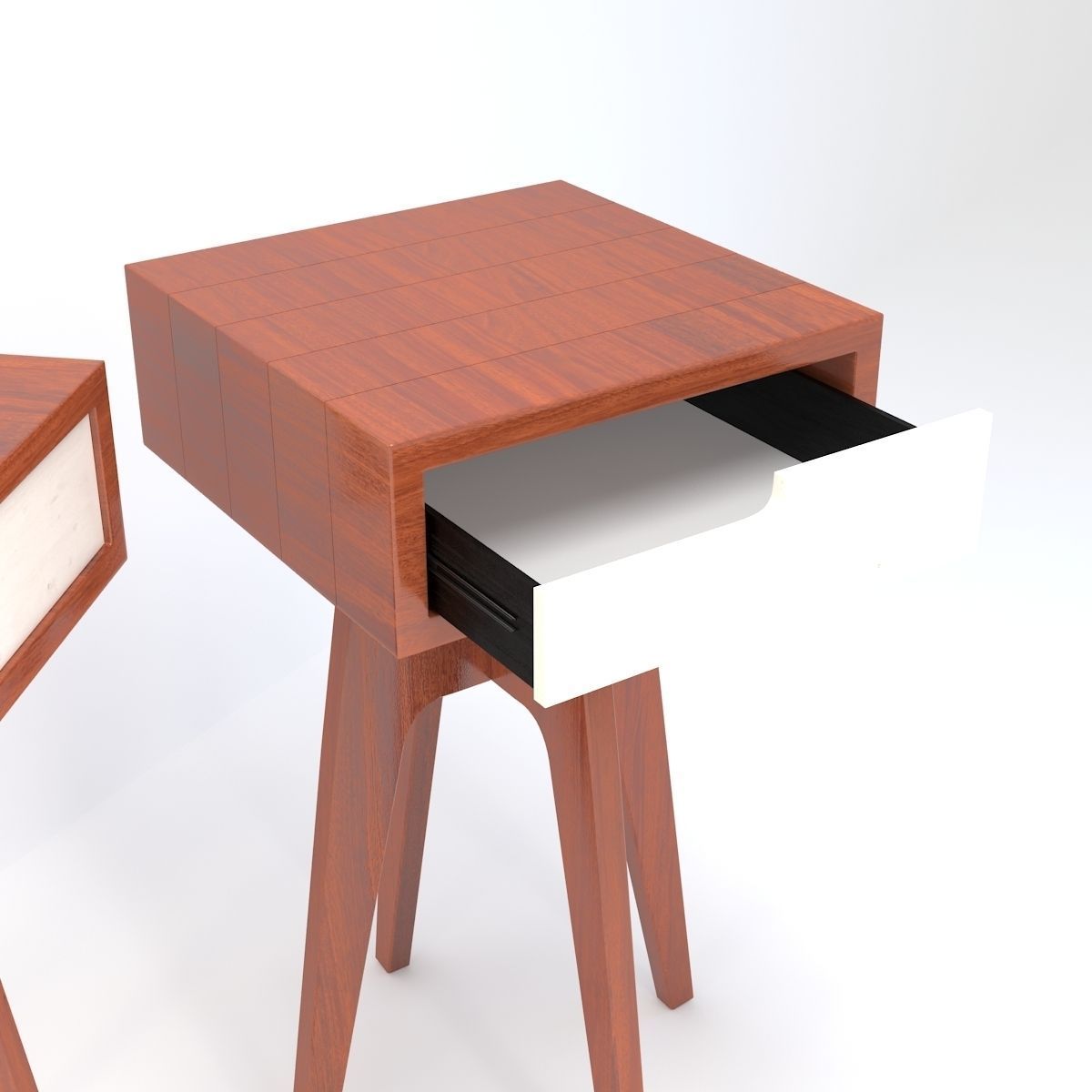 Retro Cupboard Low-poly 3D model_2