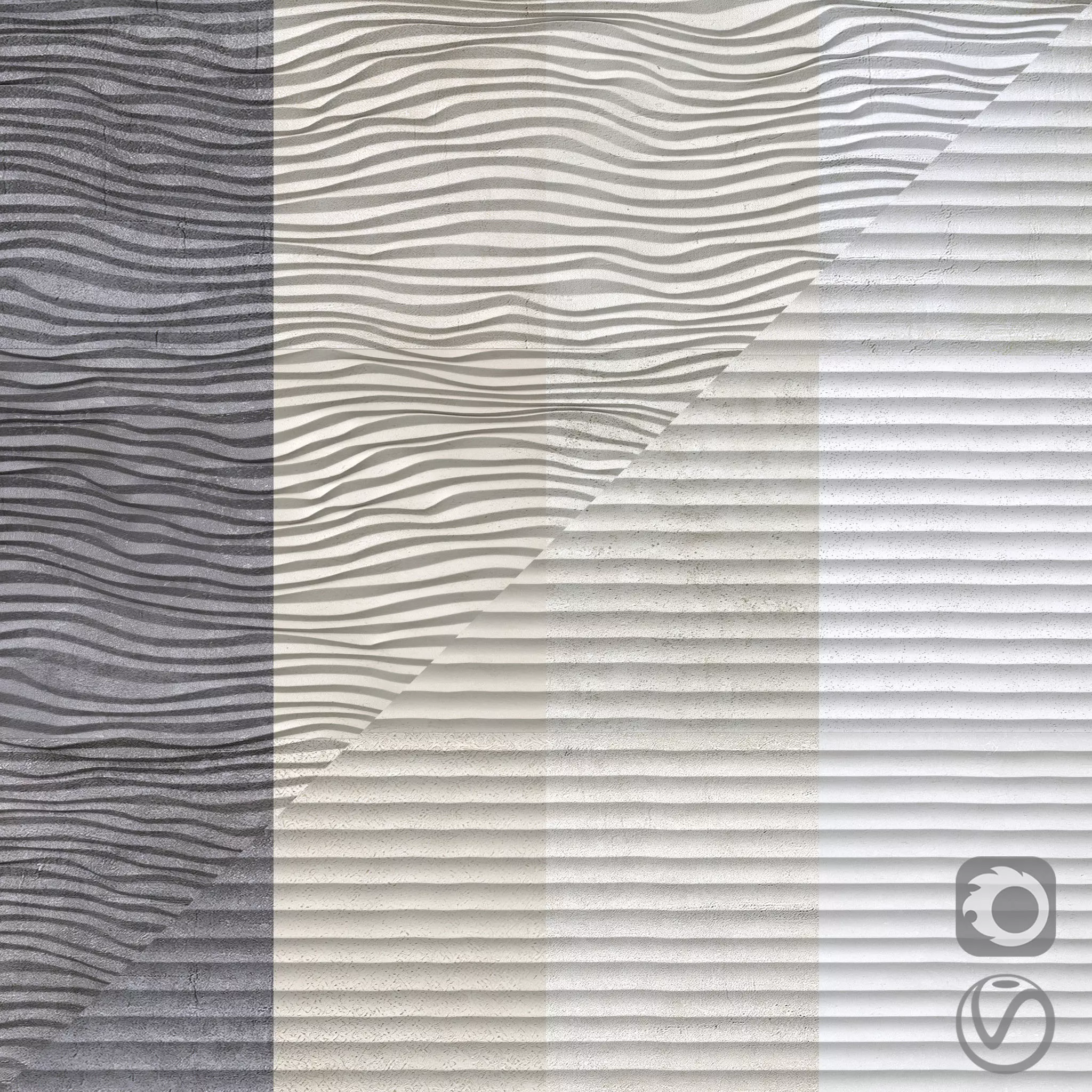 Porcelanosa ceramic tiles NewPort series options Park and Old 3D model_0