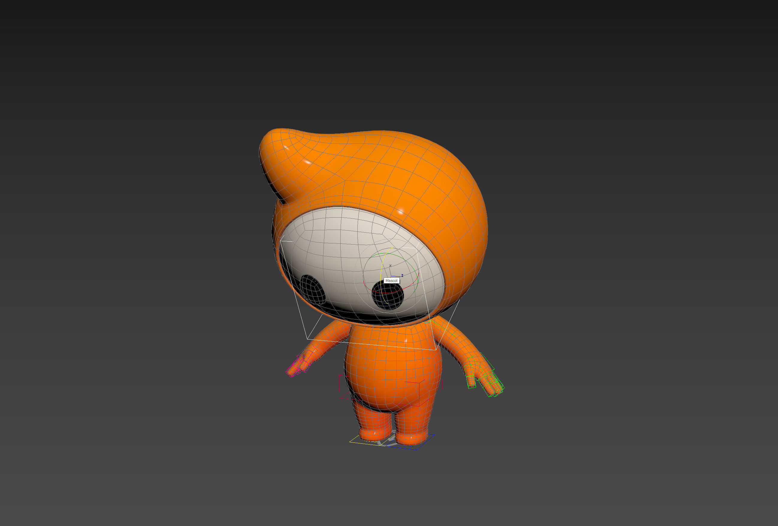 Character177 Rigged Mascot 3D model_16