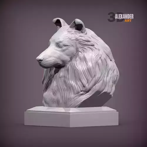 Sheltie bust