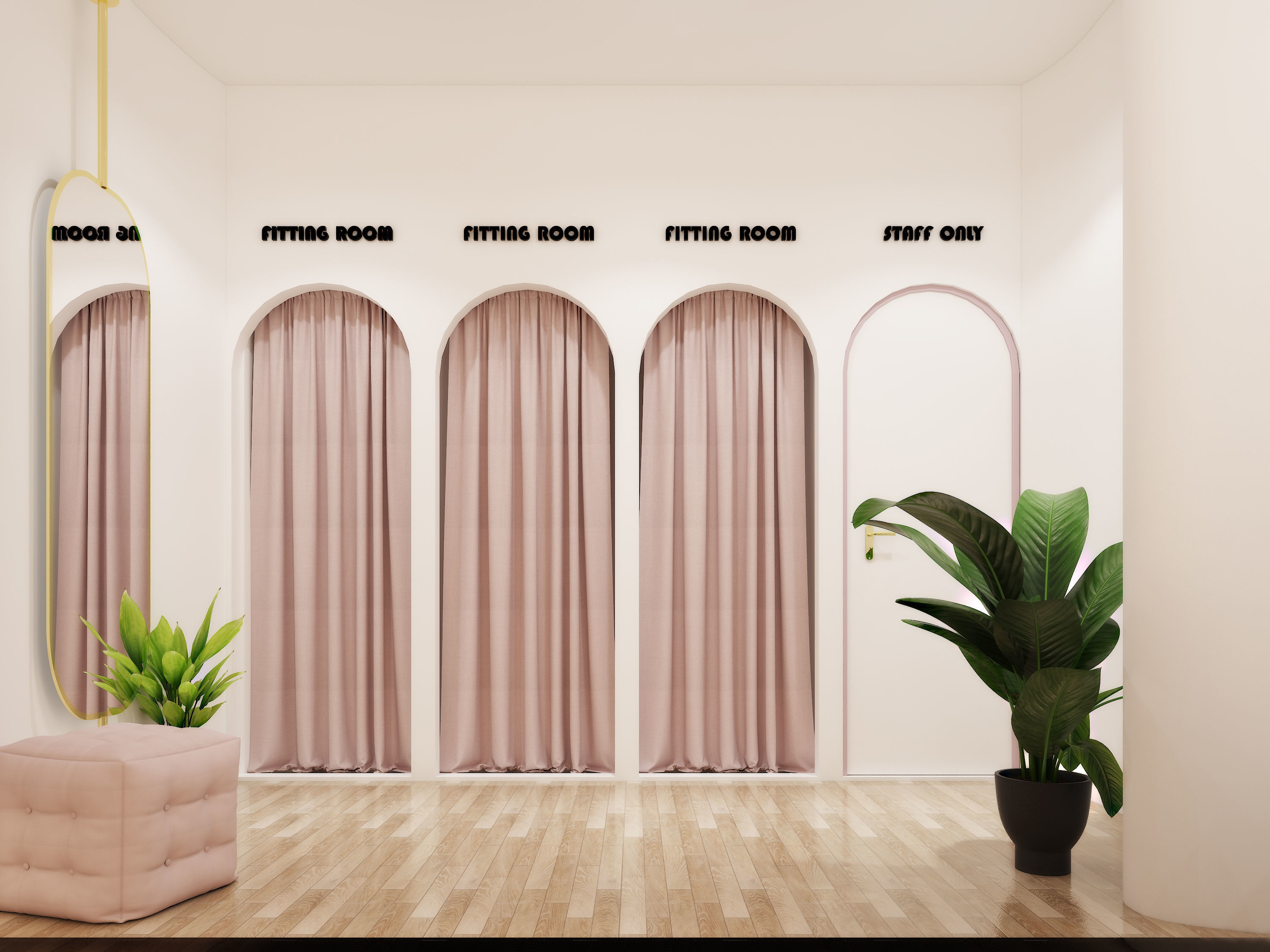 Outlet store fashion shop Low-poly 3D model_3