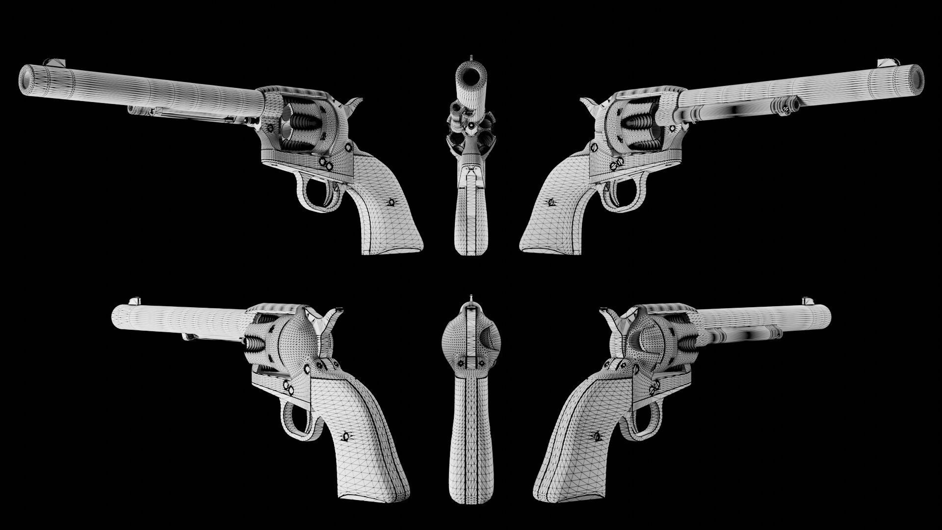 Colt Single Action Army 45 Revolver Free 3D model_9