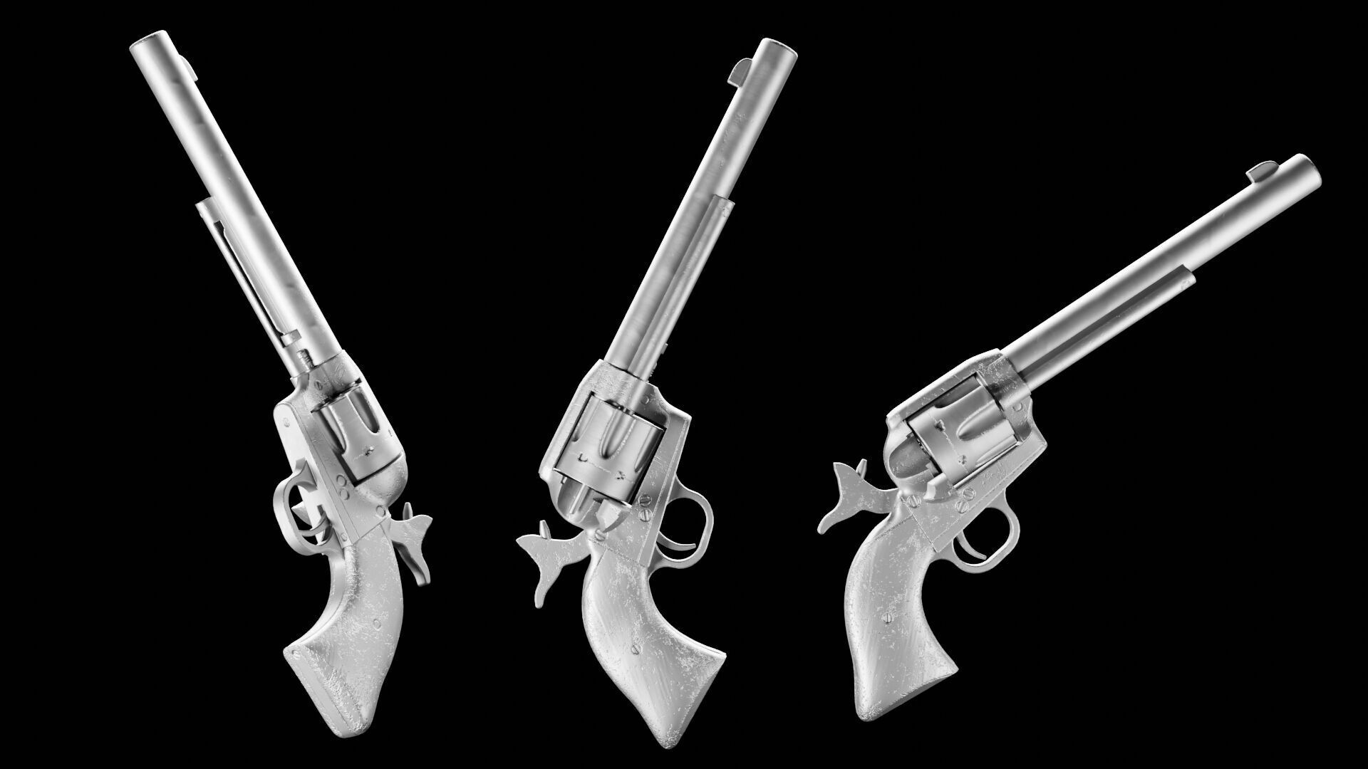 Colt Single Action Army 45 Revolver Free 3D model_20