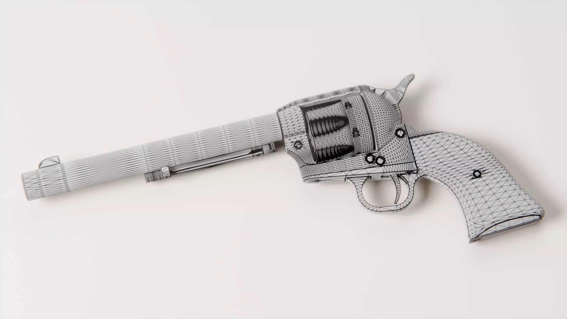Colt Single Action Army 45 Revolver - Highpoly free 3D model