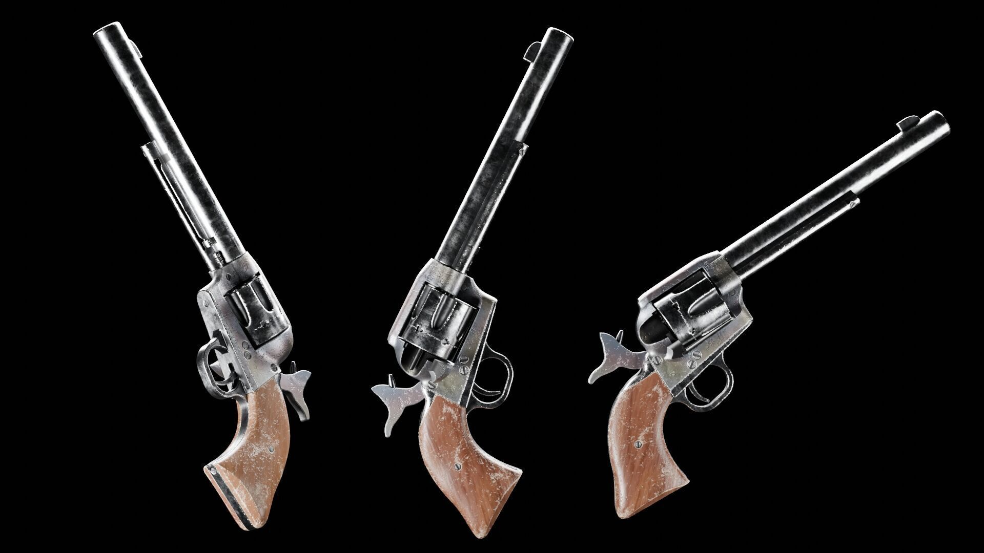 Colt Single Action Army 45 Revolver Free 3D model_5