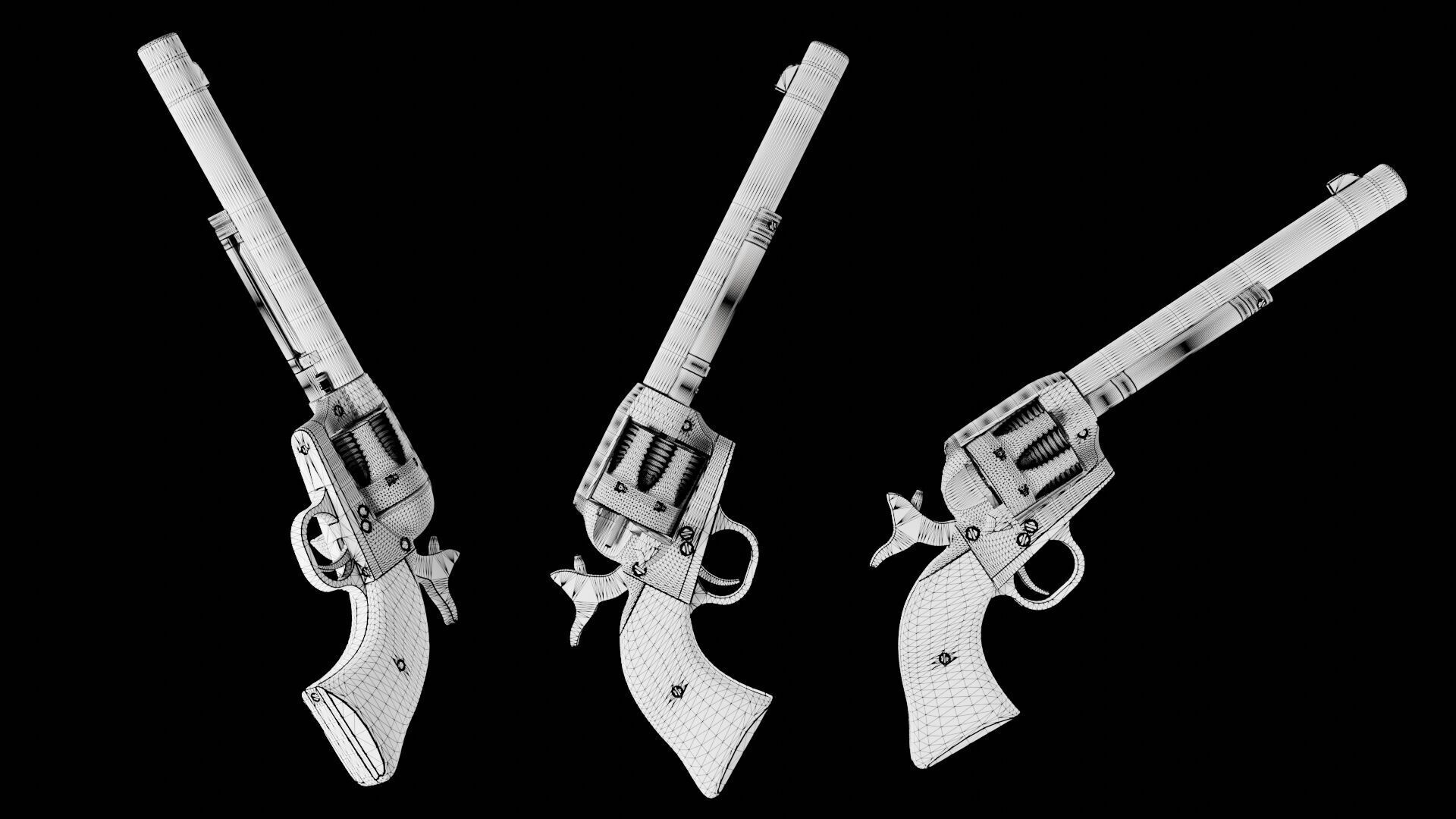 Colt Single Action Army 45 Revolver Free 3D model_10