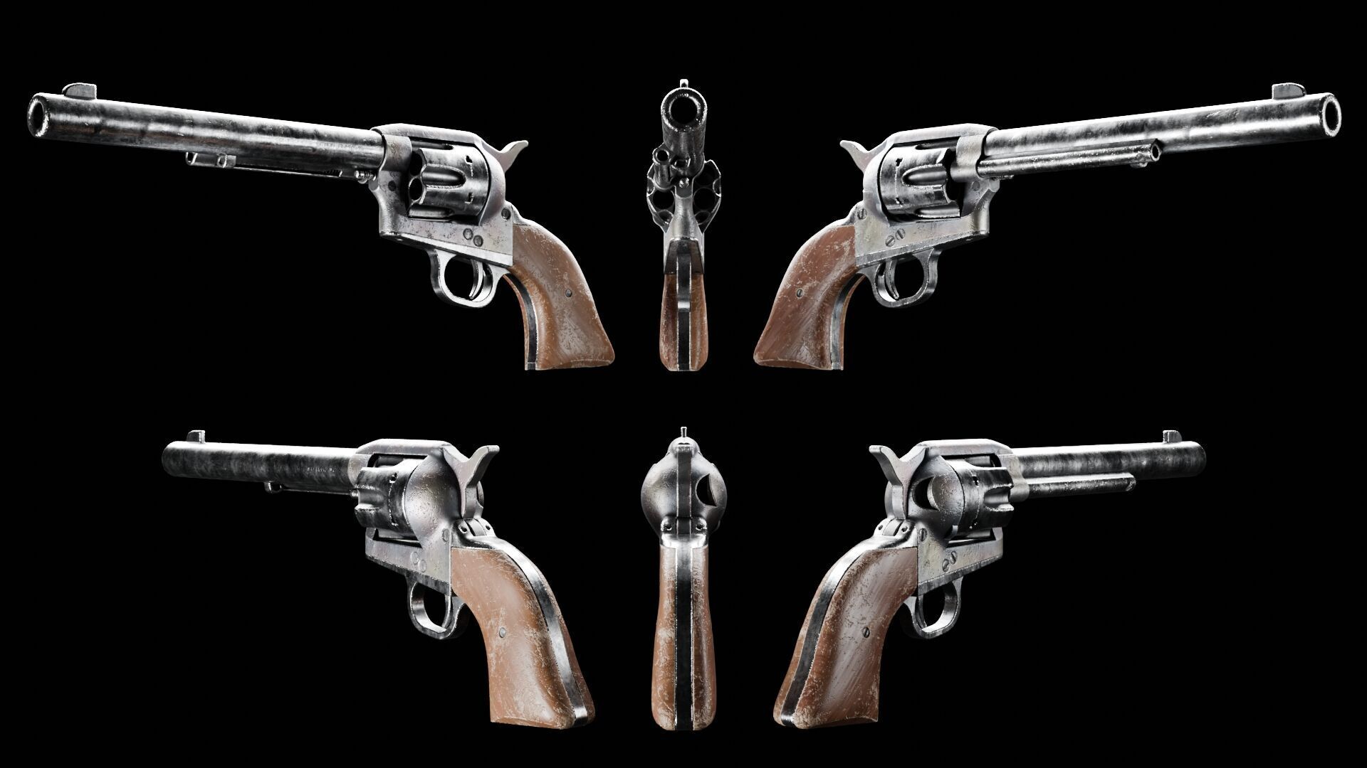 Colt Single Action Army 45 Revolver Free 3D model_4