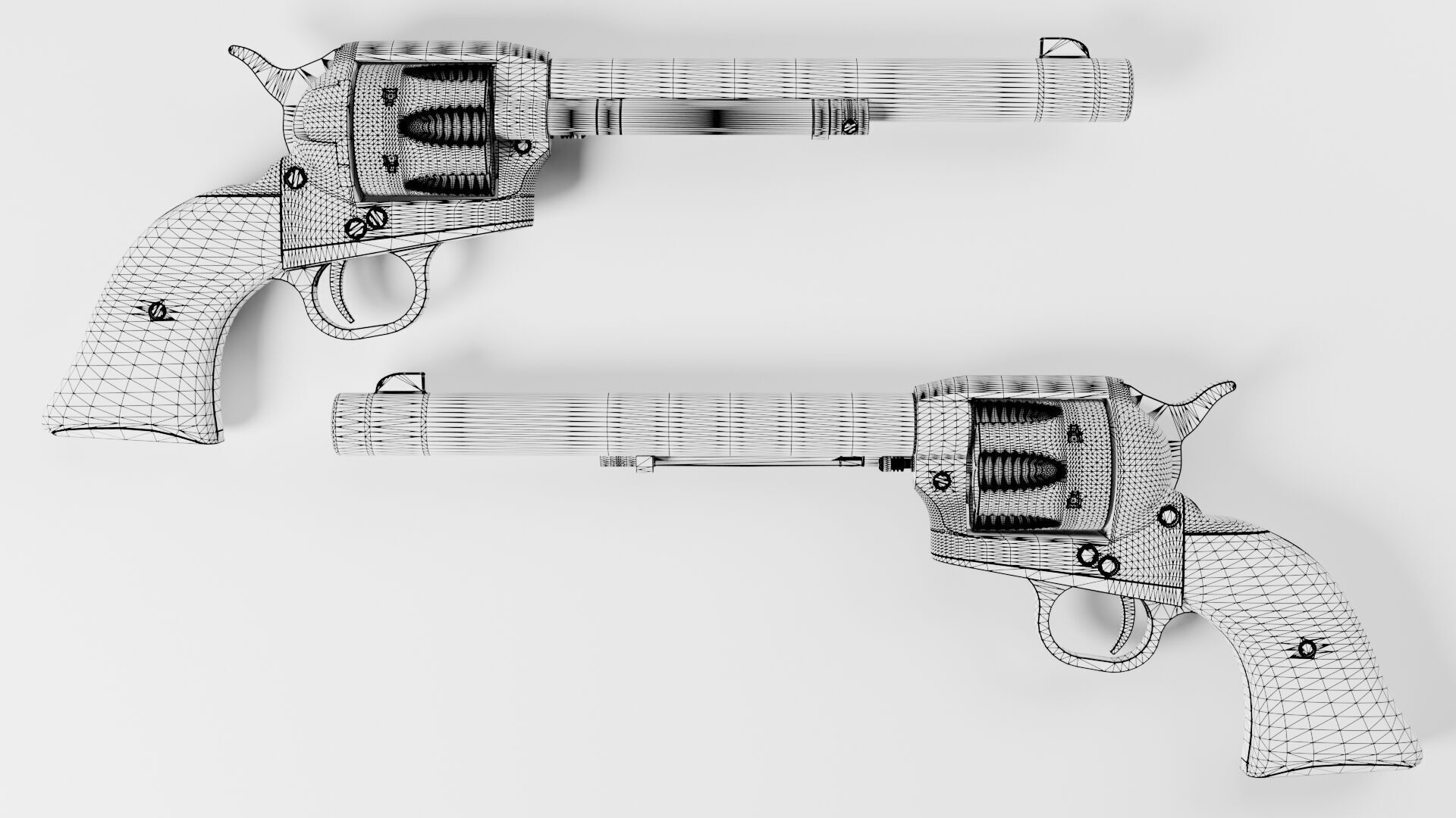 Colt Single Action Army 45 Revolver Free 3D model_7