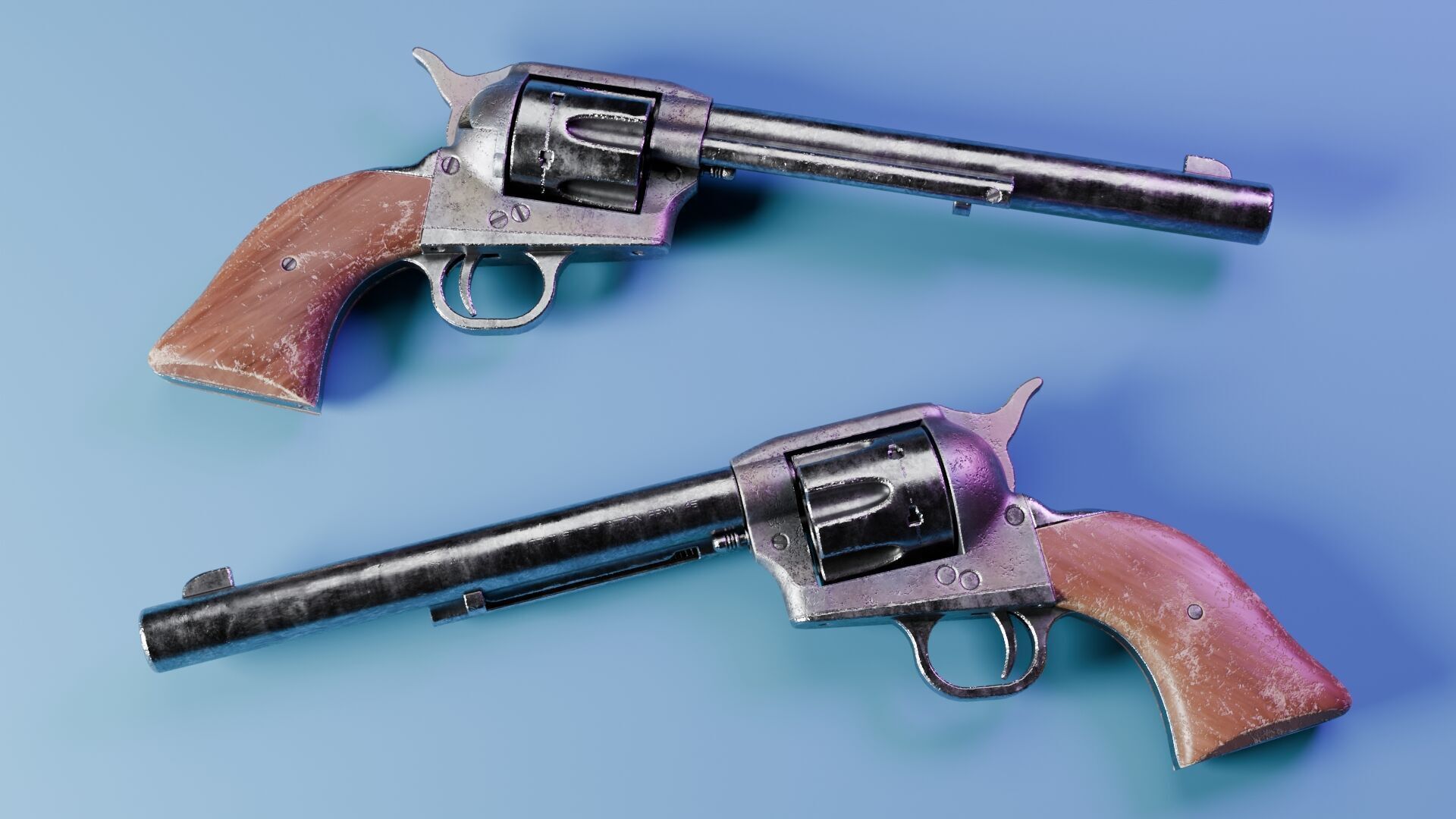 Colt Single Action Army 45 Revolver Free 3D model_1