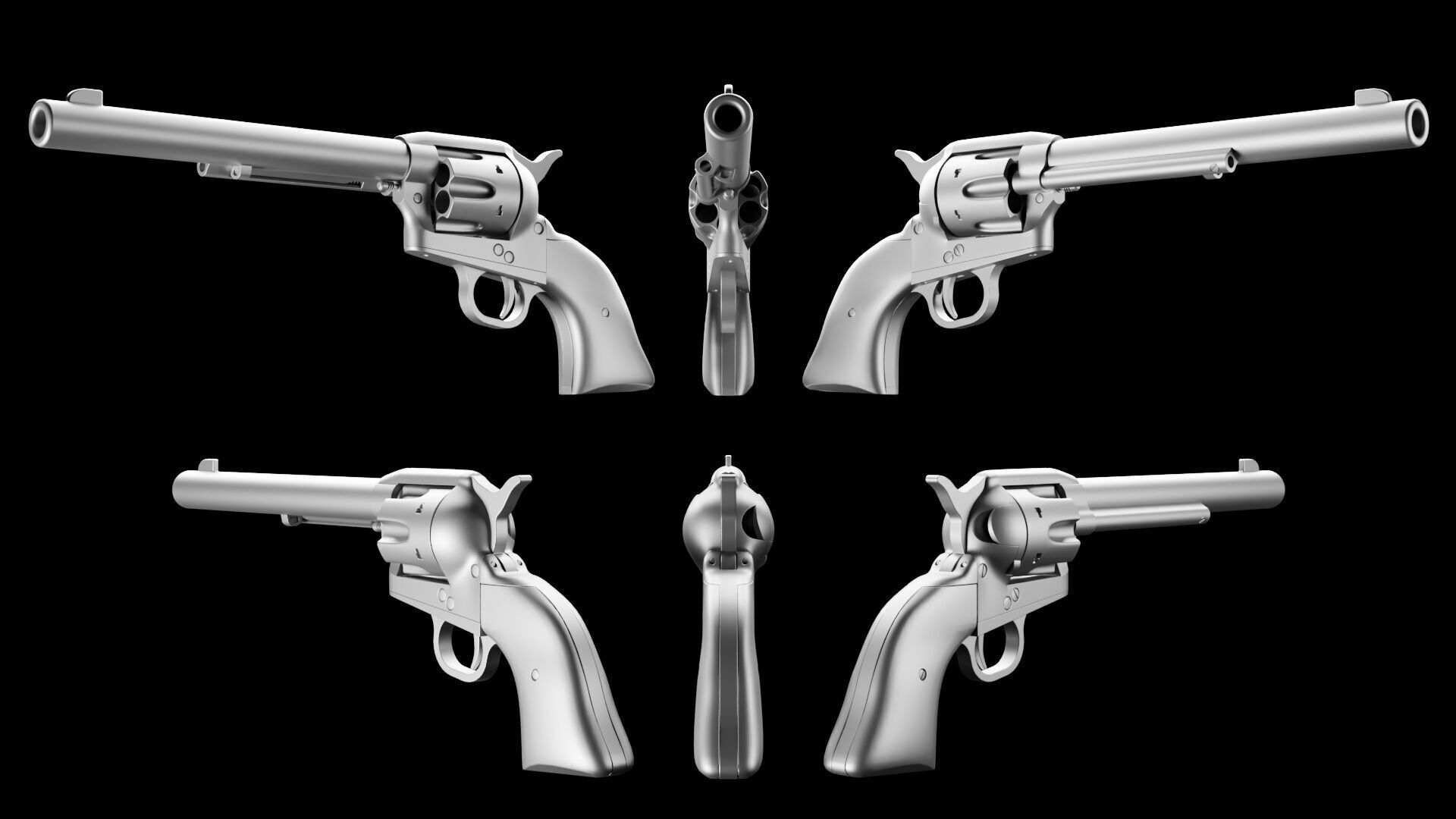 Colt Single Action Army 45 Revolver Free 3D model_14