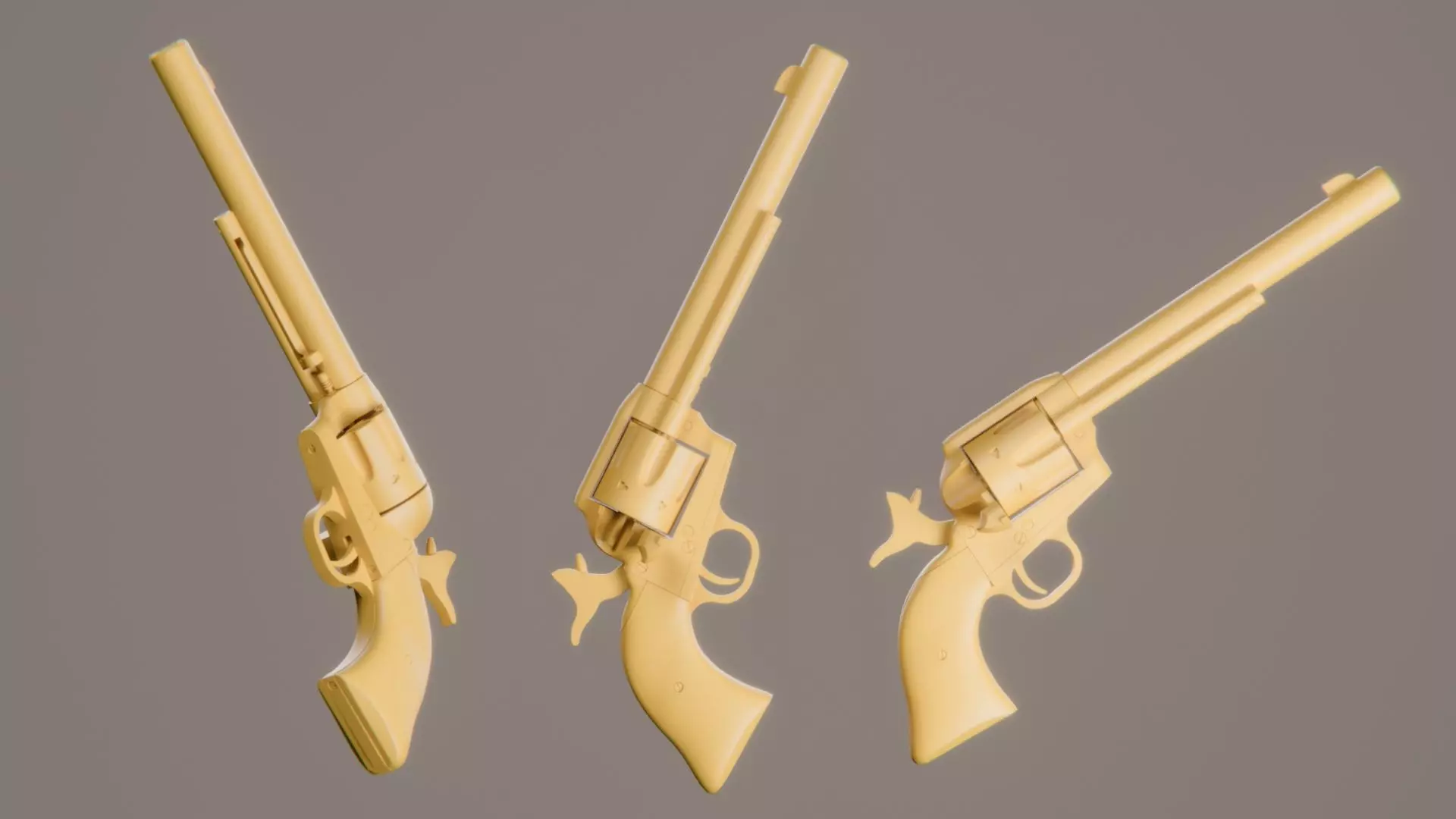 Colt Single Action Army 45 Revolver - Highpoly free 3D model