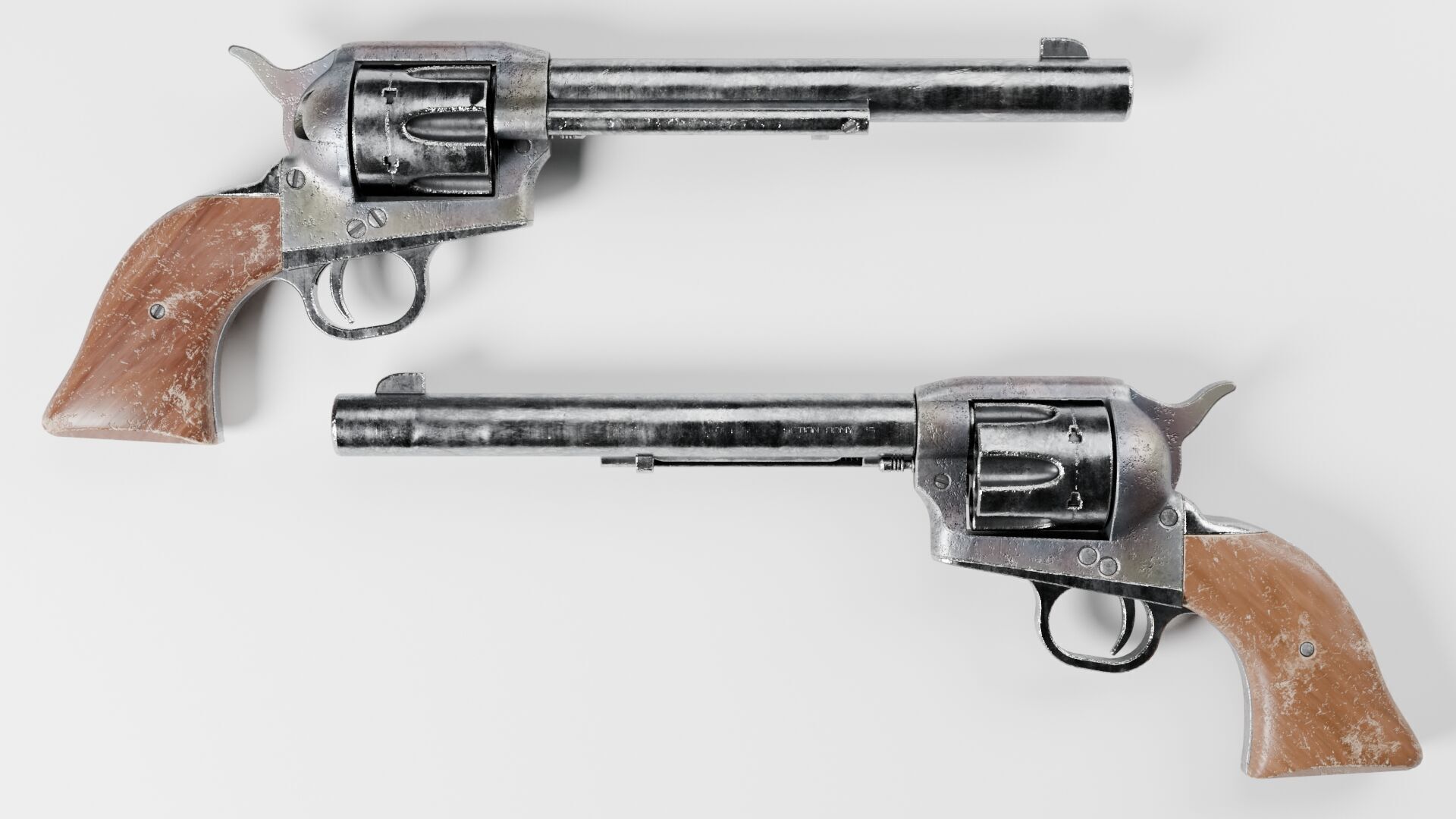 Colt Single Action Army 45 Revolver Free 3D model_2