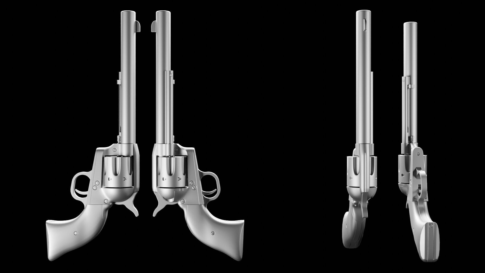 Colt Single Action Army 45 Revolver Free 3D model_13
