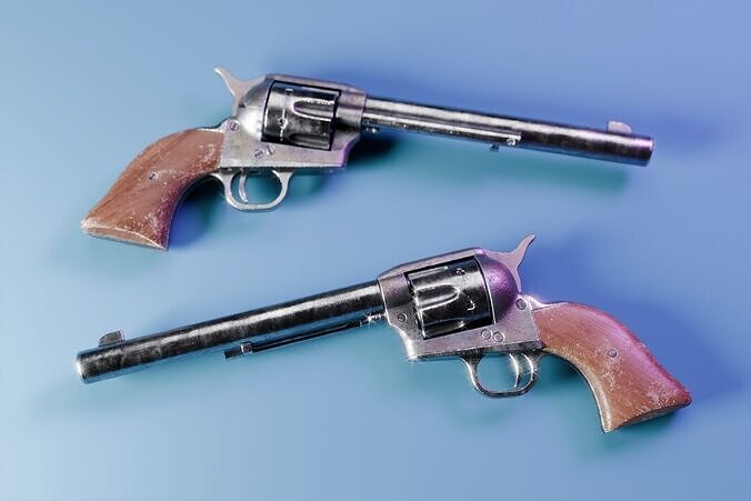 Colt Single Action Army 45 Revolver free 3D model | CGTrader