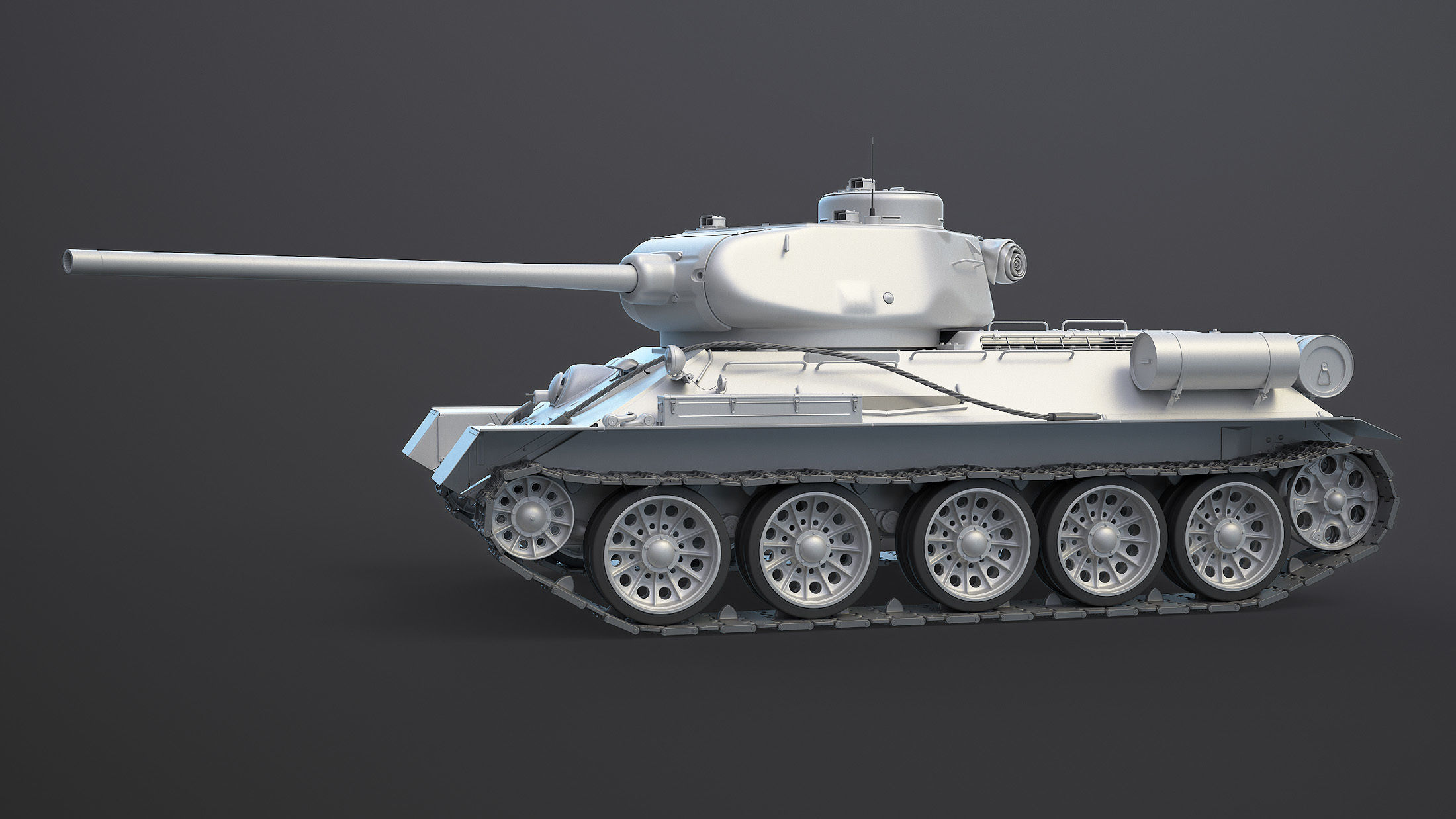 T-34-85 High-Poly tank 3D model_6