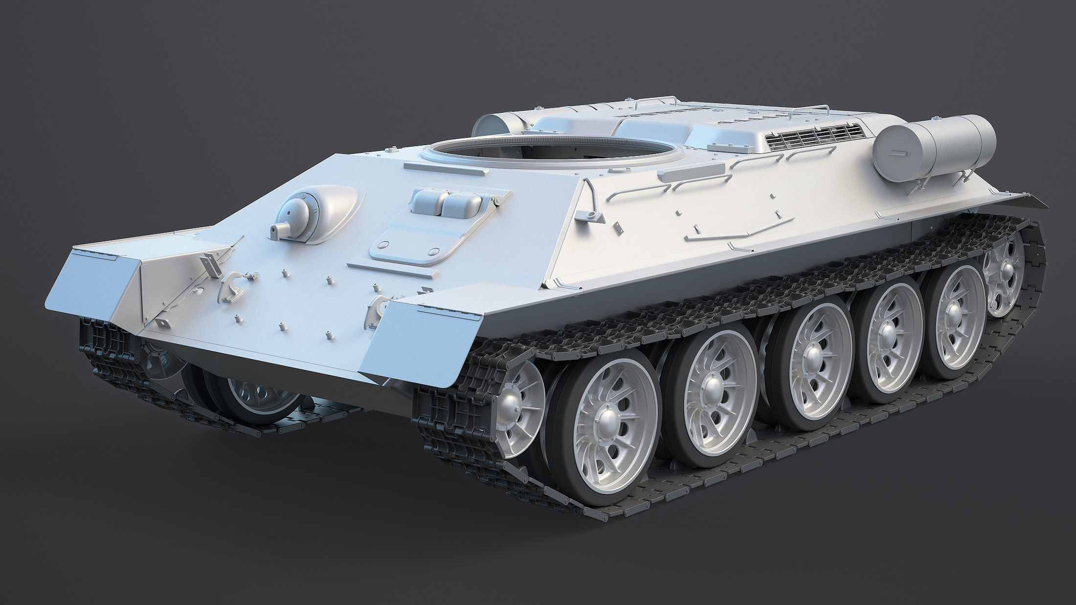 T-34-85 High-Poly tank 3D model_15