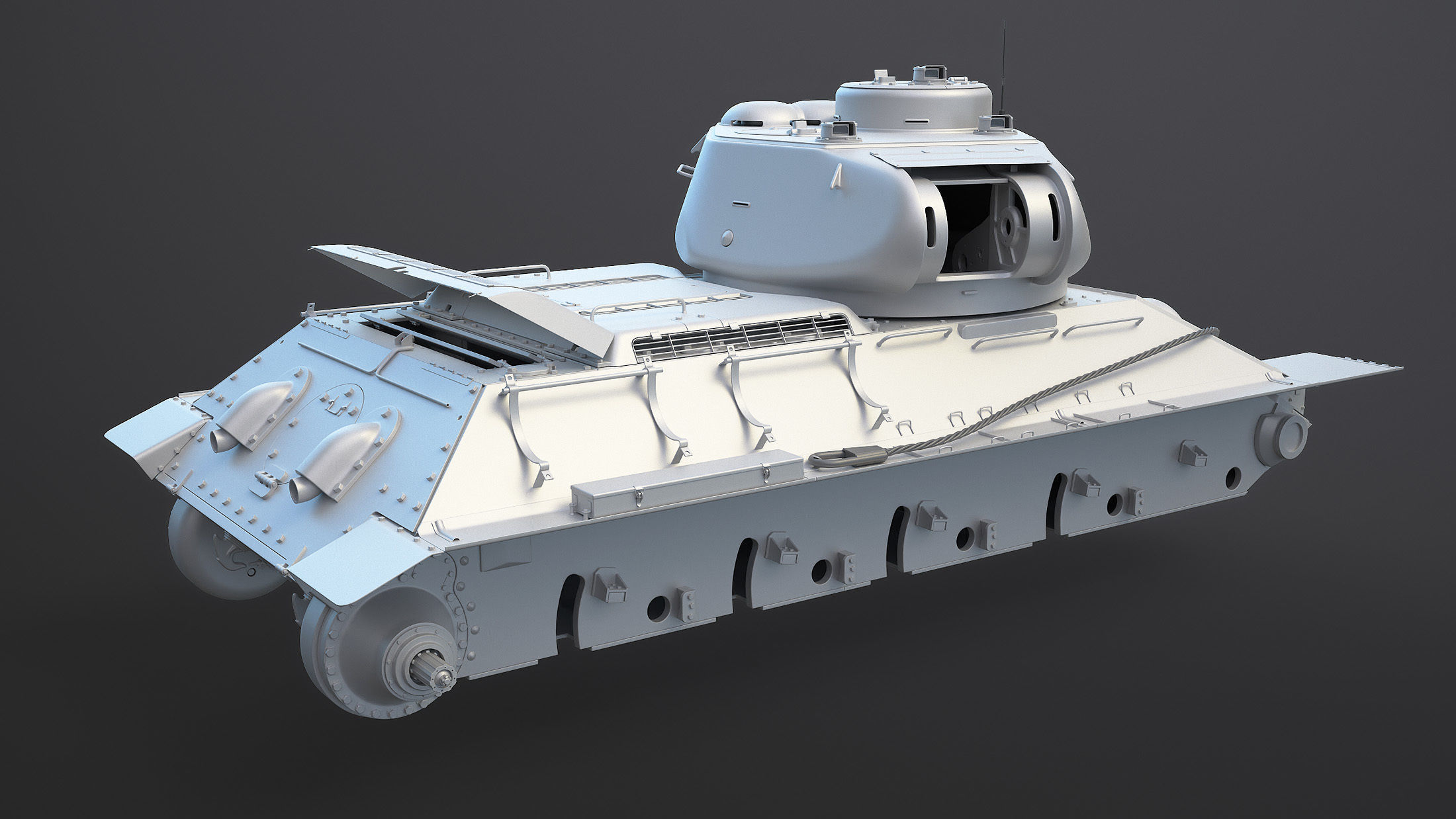 T-34-85 High-Poly tank 3D model_11